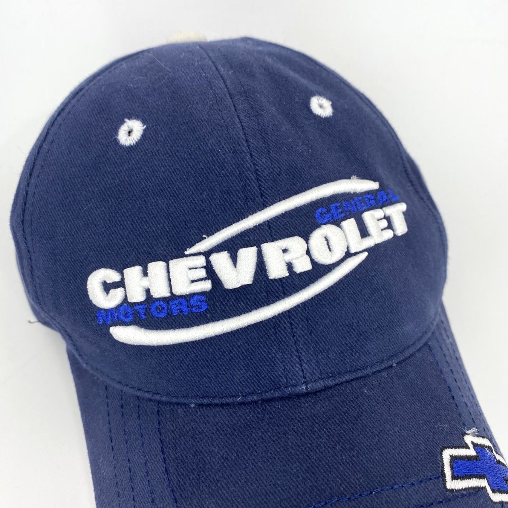 American Needle VINTAGE American Needle Chevrolet General Motors Adjustable Hat Blue Baseball Cap Men One Size Cotton Solid Cars Theme Size ONE SIZE - 2 Thumbnail