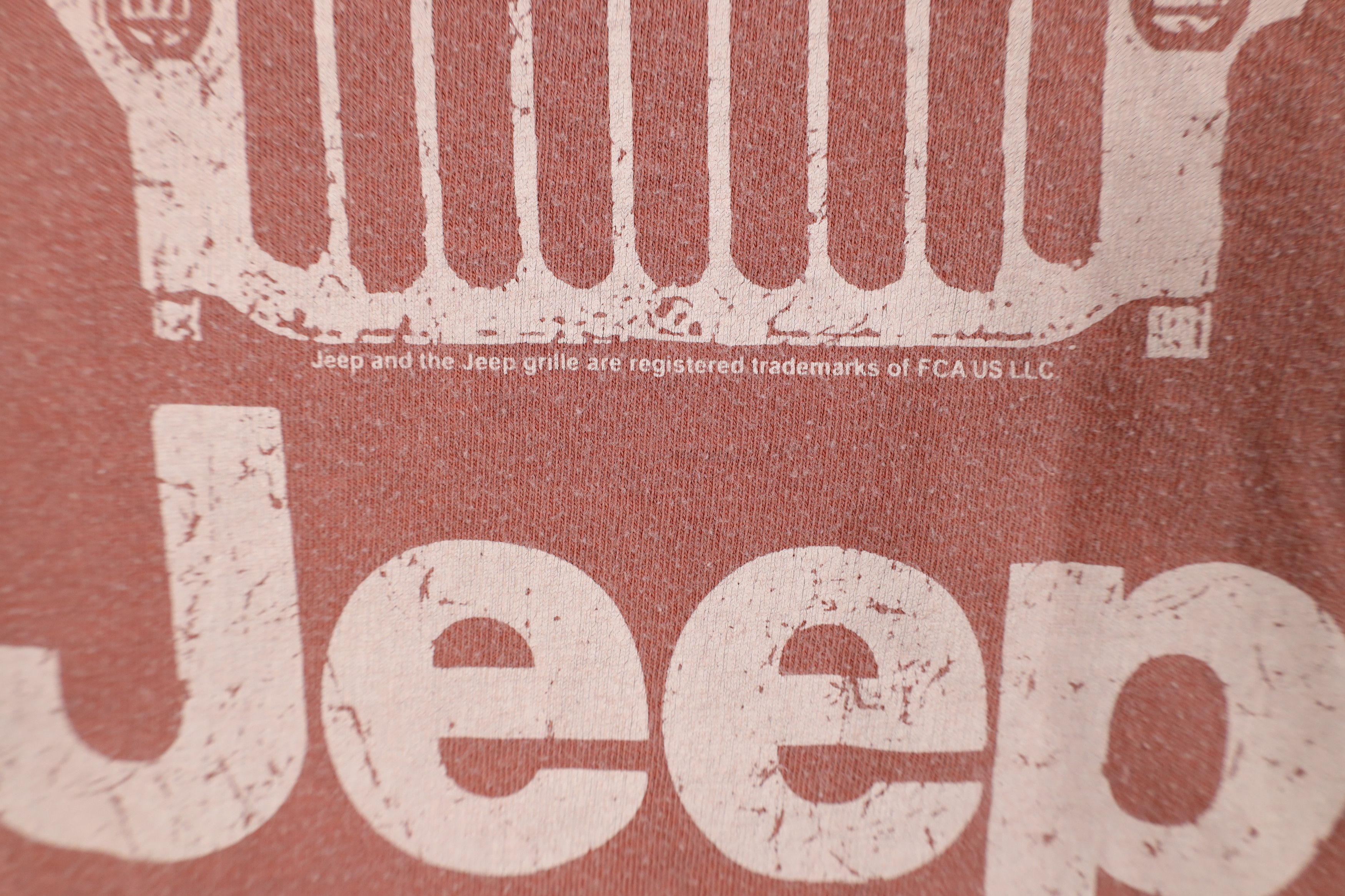 Vintage Vintage 90s Y2K Pigment Dye Jeep Motors T-Shirt Red Orange Size US M / EU 48-50 / 2 - 11 Thumbnail