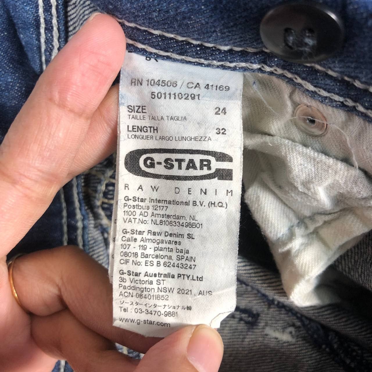 G-Star Vintage G-Star Raw 3301 Ladies Jean Skinny Tender Size 24" / US 00 / IT 34 - 16 Thumbnail