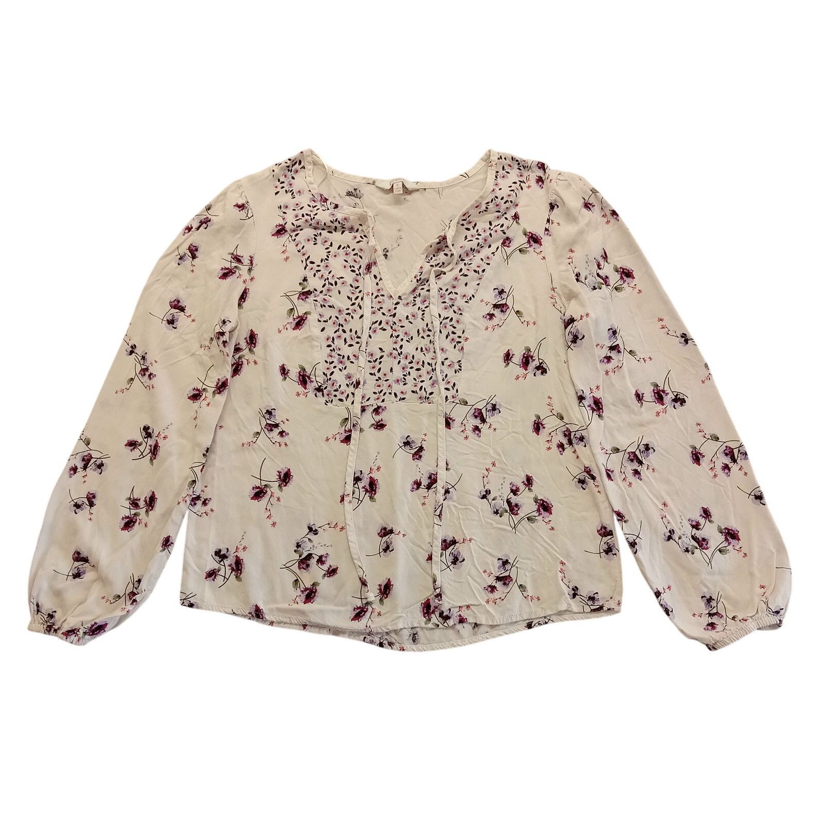 & Other Stories Candie's Blouse S Women's Long Sleeve Floral White Rayon Size S / US 4 / IT 40 - 1 Thumbnail