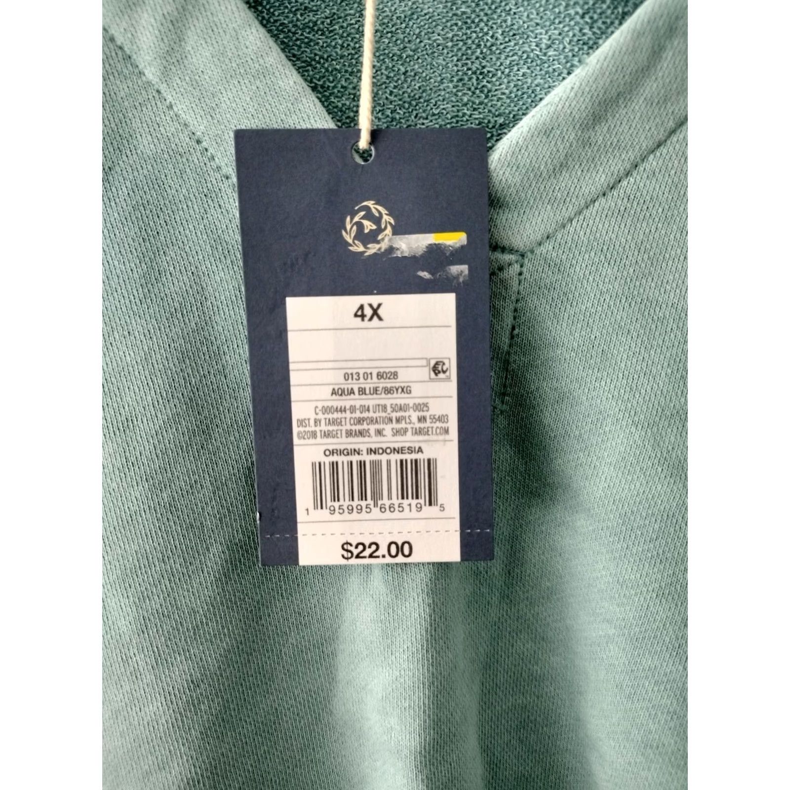 Vintage Universal Thread Polo Shirt Womens 4X Aqua Blue Collared Short Sleeve Cropped 90s Theme, Casual, All Seasons, Machine Washable, Plus Size Size XXL / US 16-18 / IT 52-54 - 6 Thumbnail