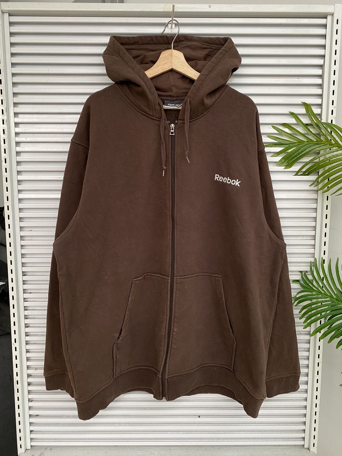 Reebok × Vintage Vintage Reebok Brown Hoodies Size US XXL / EU 58 / 5 - 1 Thumbnail