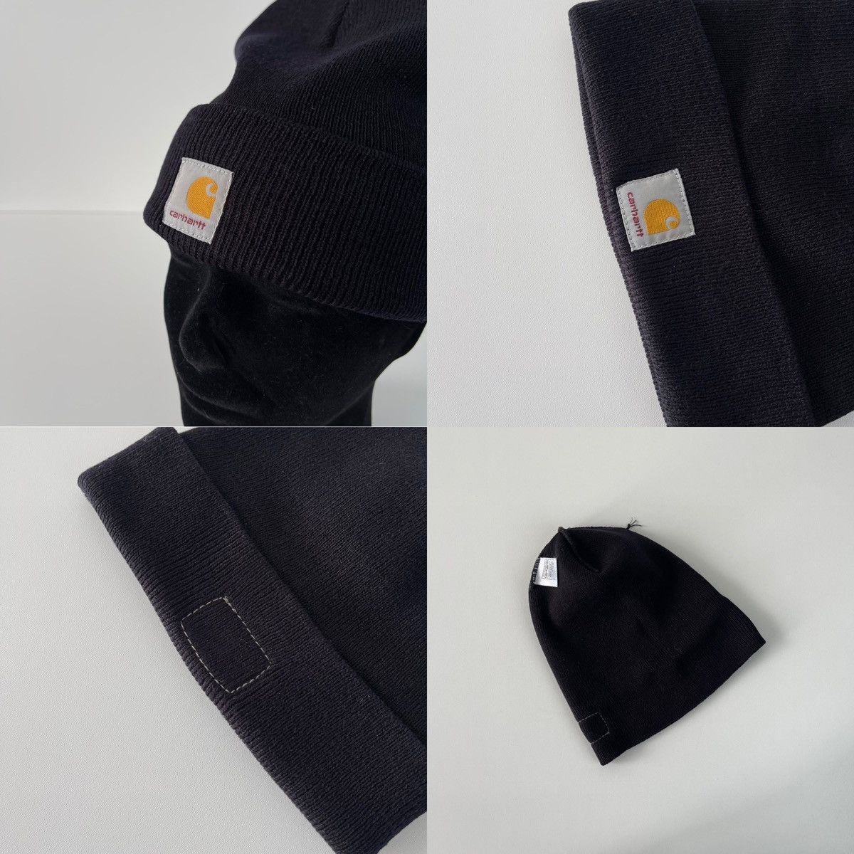 Carhartt Wip Carhartt WIP Acrylic Watch Logo Beanie Hat Black Y2K Size ONE SIZE - 8 Thumbnail