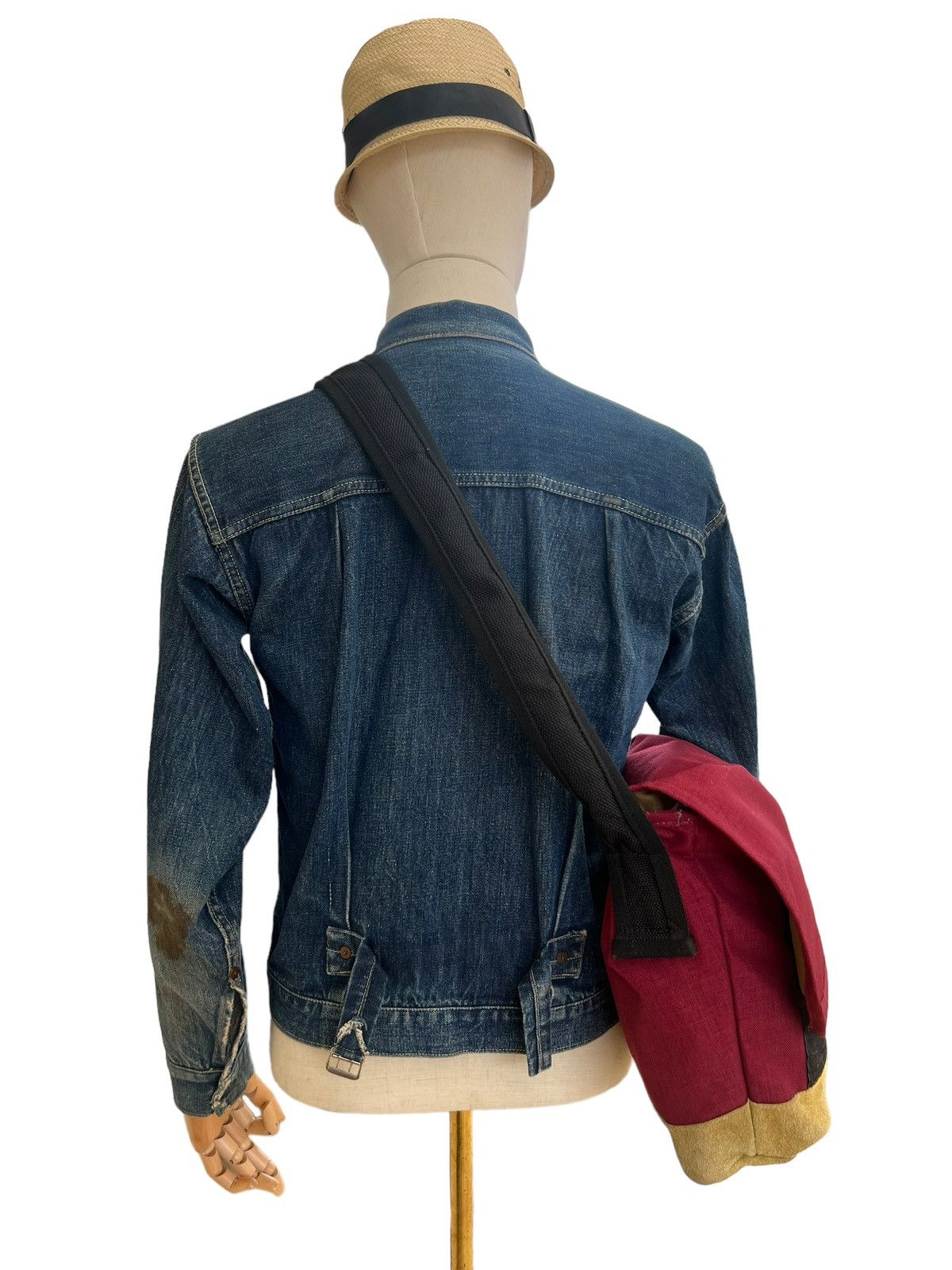 Vintage Anonym Japan Hand Made Nylon Leather Maroon Messenger Bag Size ONE SIZE - 4 Thumbnail