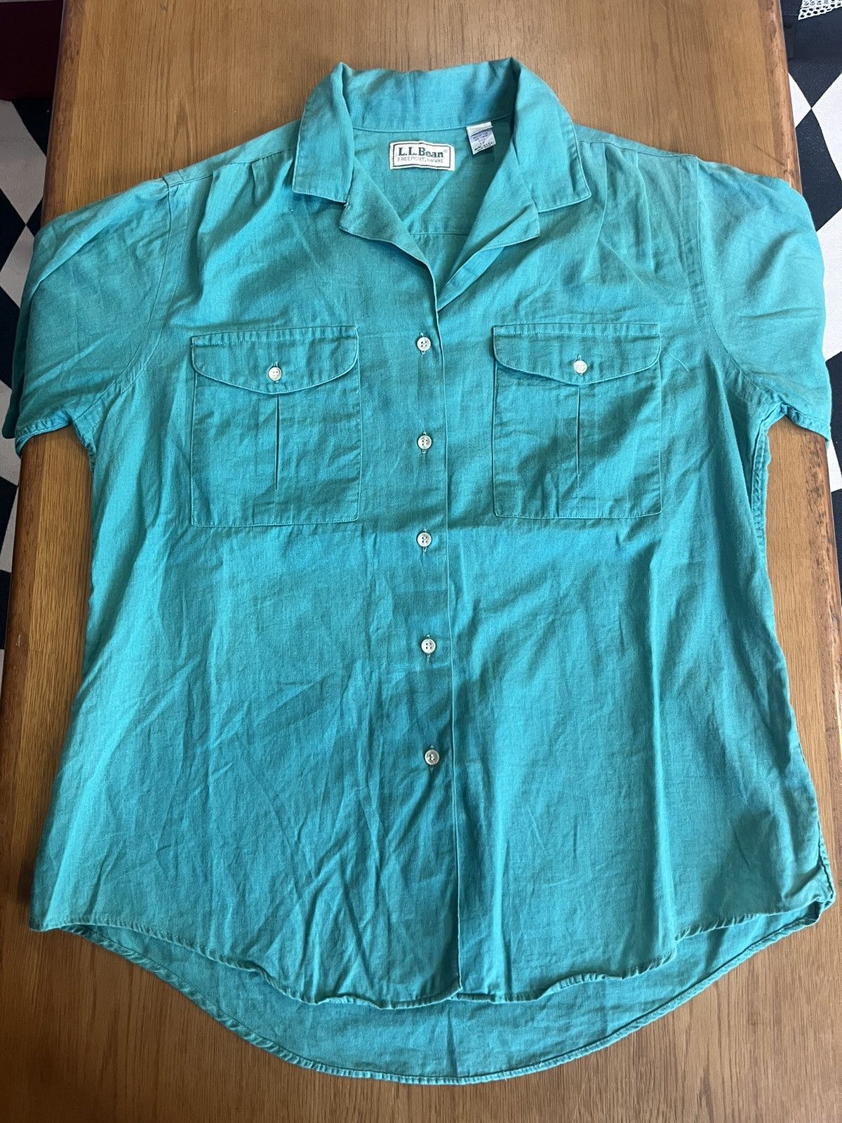 L.L. Bean Vintage L.L.Bean 2 Pocket Linen 15% Shirt Size XL / US 12-14 / IT 48-50 - 3 Thumbnail