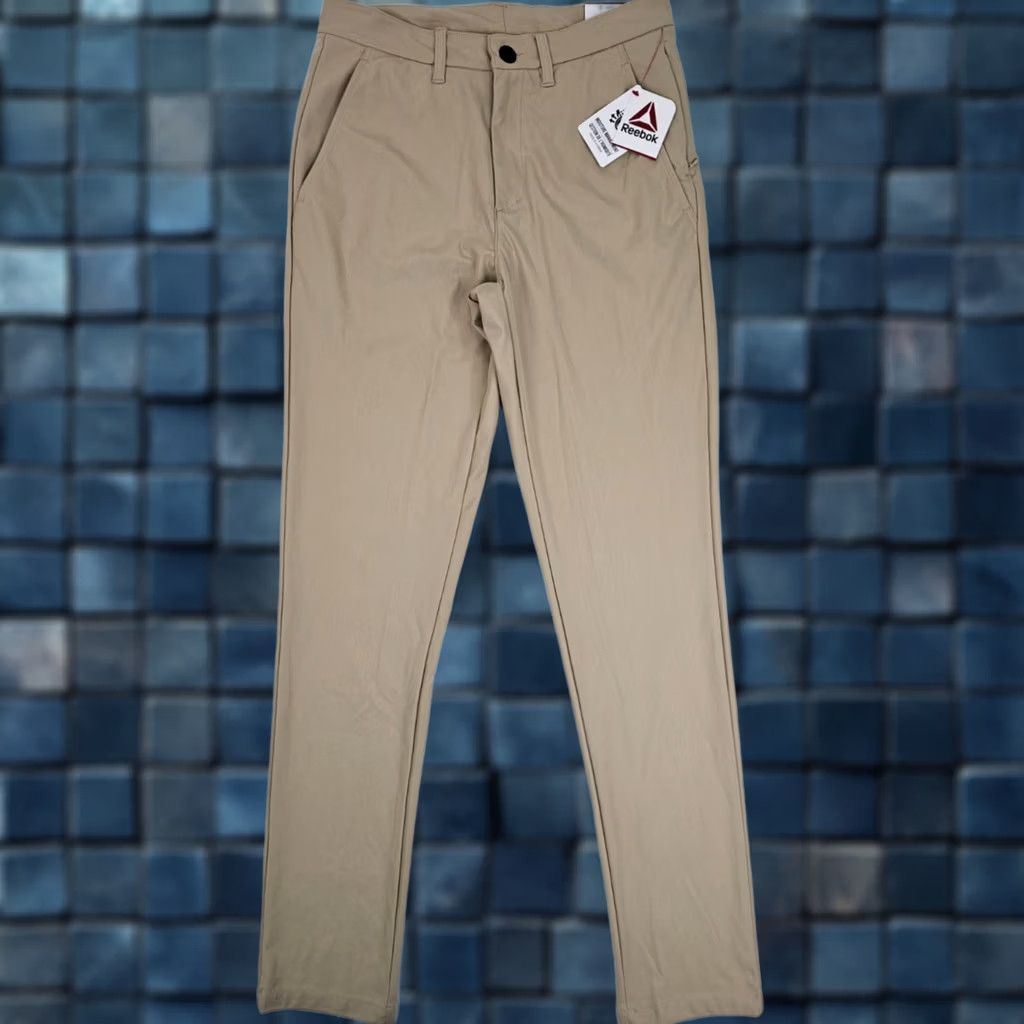 Reebok Reebok Anchor 5-Pocket Performance Pants Mens Tapered 28x32 Wicking NWT Beige Size US 28 / EU 44 - 1 Thumbnail