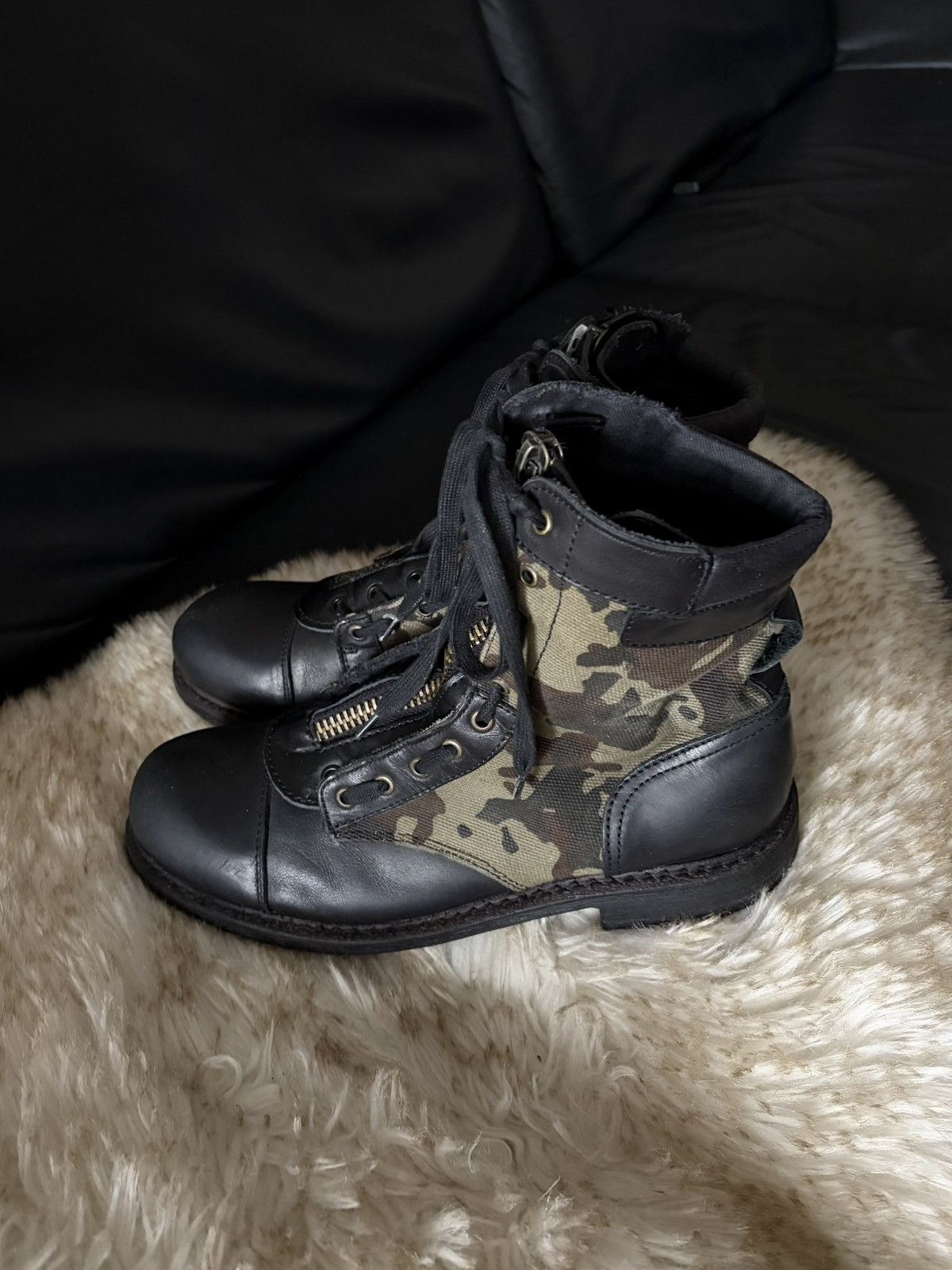 Diesel Vintage Diesel D Vibe Hike Leather Boots Archive Combat Y2K 