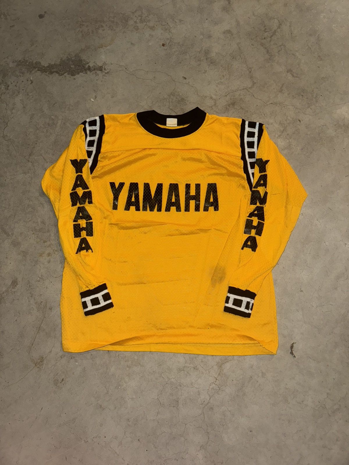 Yamaha Vintage 1970s Yamaha Racing Motorcycle Jersey Size US L / EU 52-54 / 3 - 1 Thumbnail