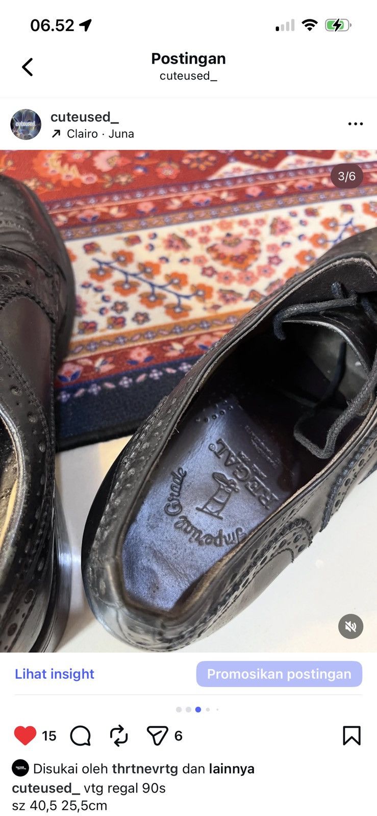 REGAL Vintage leather shoes regal Size US 8 / EU 41 - 3 Thumbnail