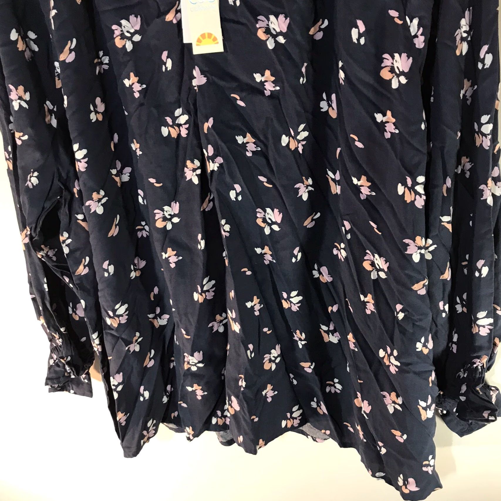 Vintage VINTAGE C&C California Women's Blouse Peasant Top Flower Pattern 3X Plus Size Blue Bohemian Size XXL / US 16-18 / IT 52-54 - 3 Thumbnail