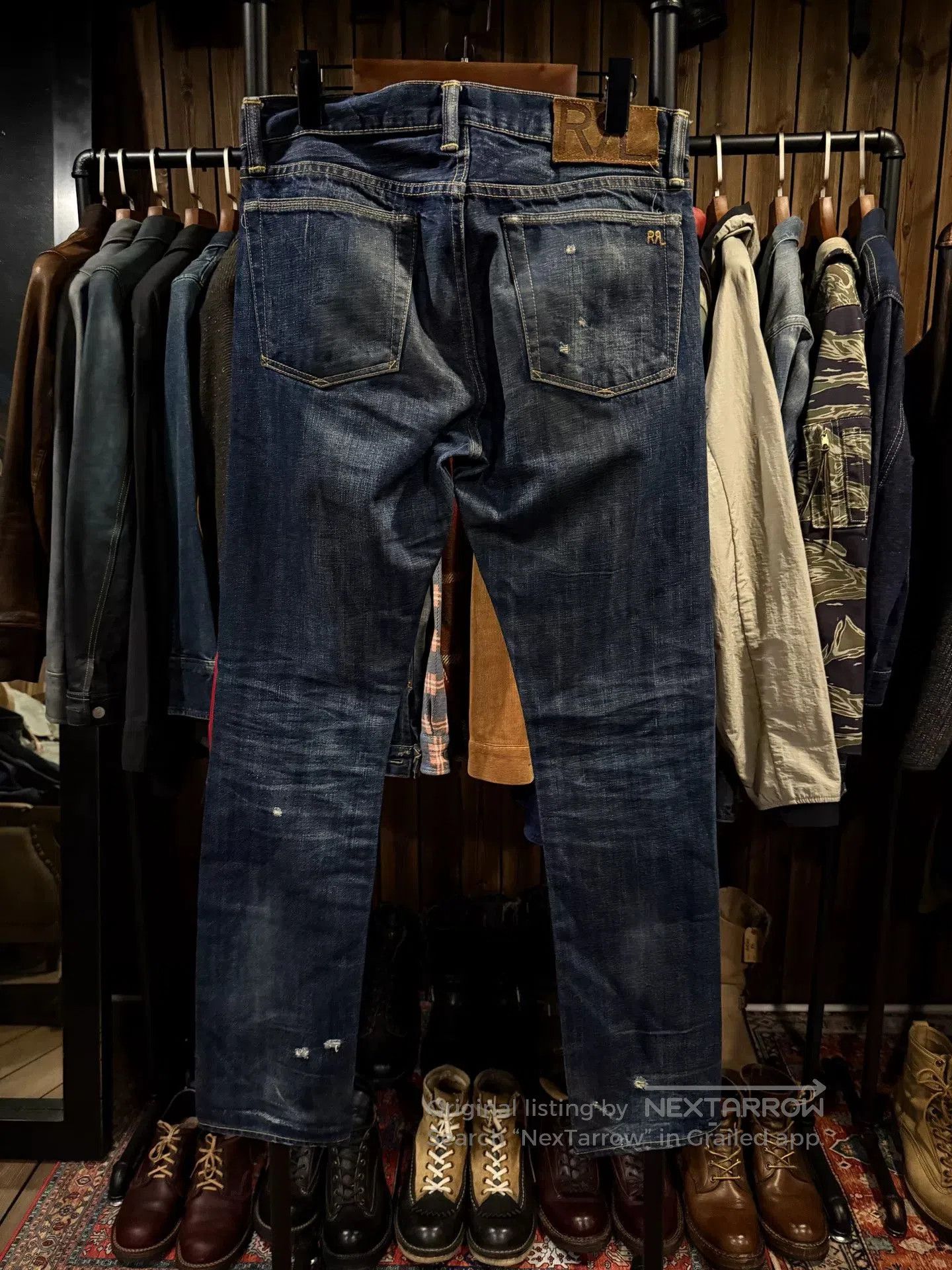 RRL Ralph Lauren RRL USA Made Distressed Jeans 31x32. Size US 31 - 2 Thumbnail