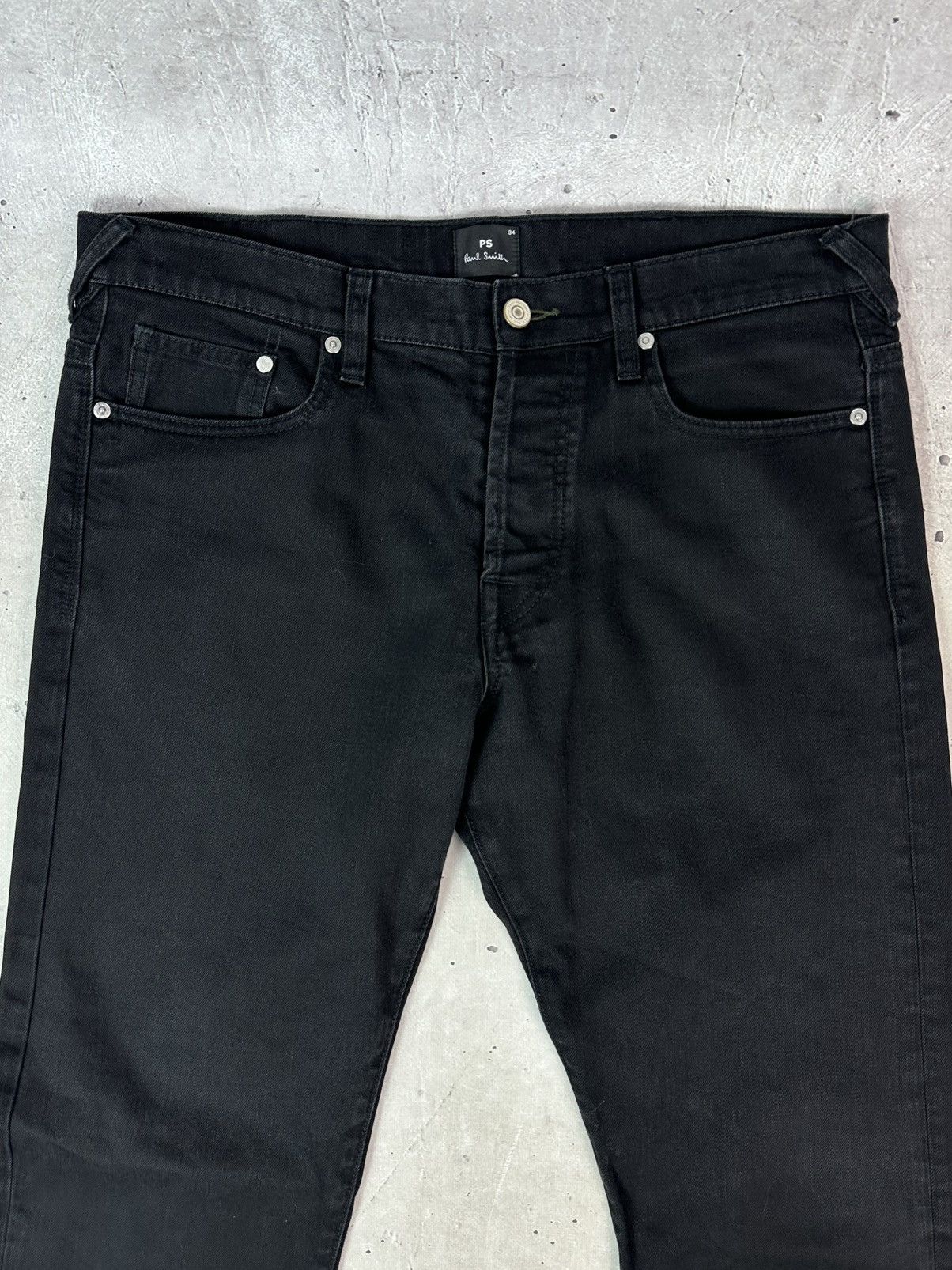 Paul Smith Paul Smith Standard Fit Black Straight Cotton Men’s Jeans Size US 34 / EU 50 - 4 Thumbnail
