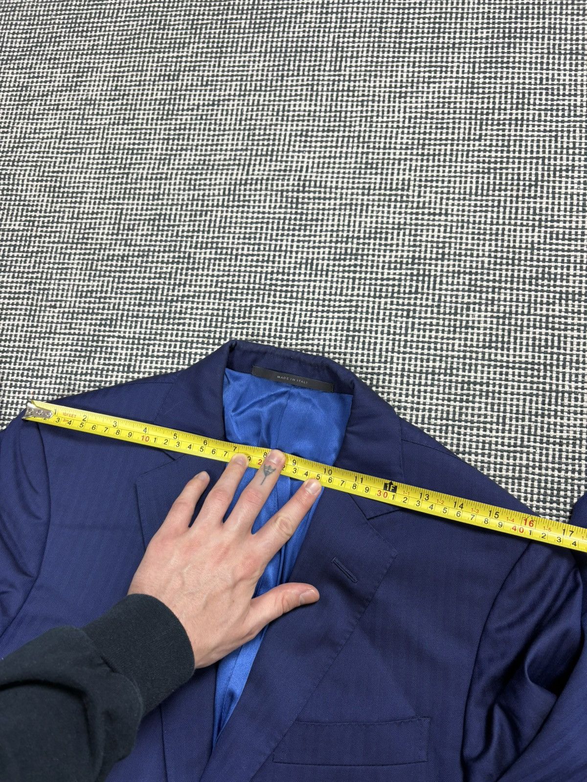 Pal Zileri Pal Zileri 46Rit striped blue two buttons suit blazer jacket Size 36R - 13 Thumbnail