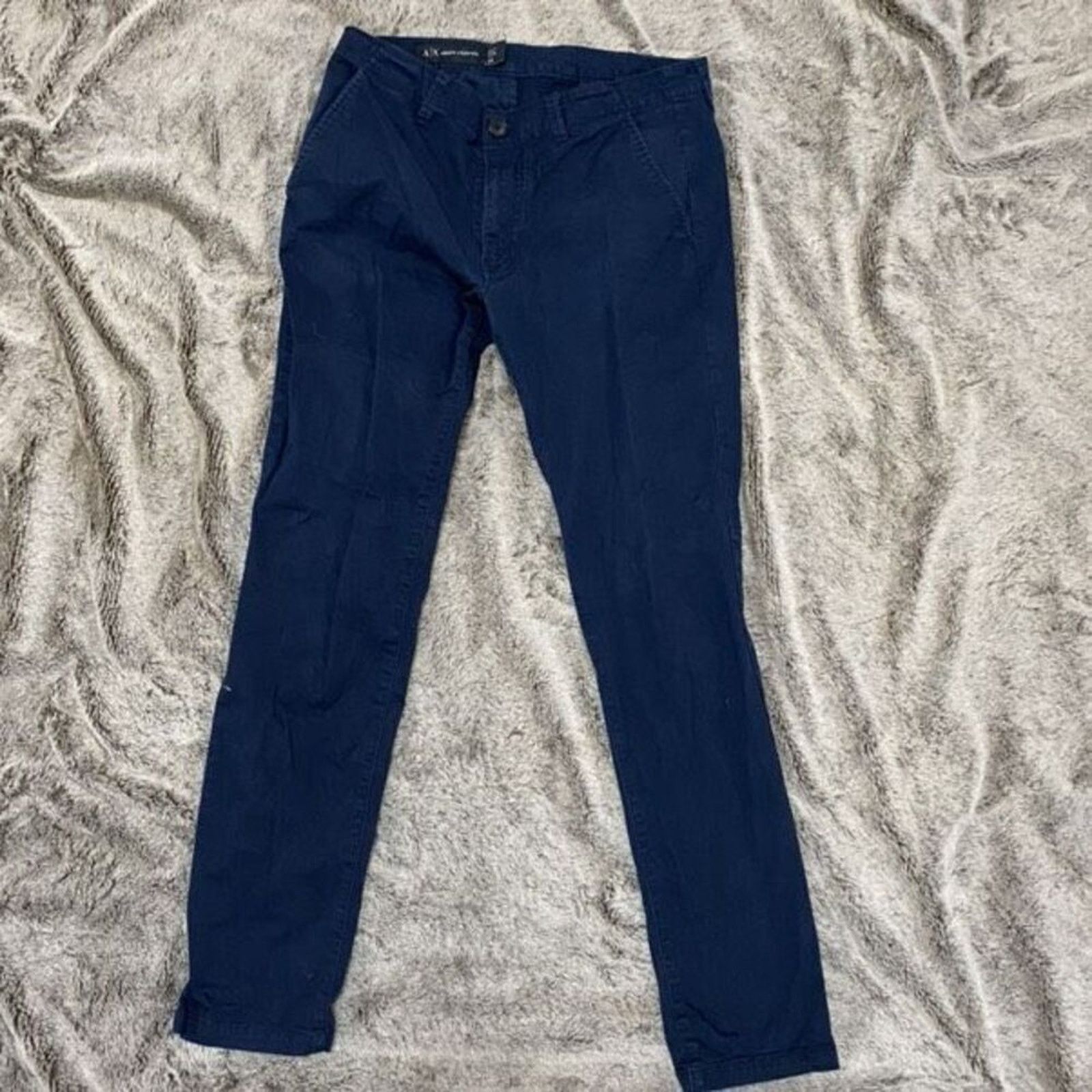Armani Exchange Armani Exchange Slim Fit Blue Dress Trousers | Sz 32 Size US 32 / EU 48 - 2 Thumbnail