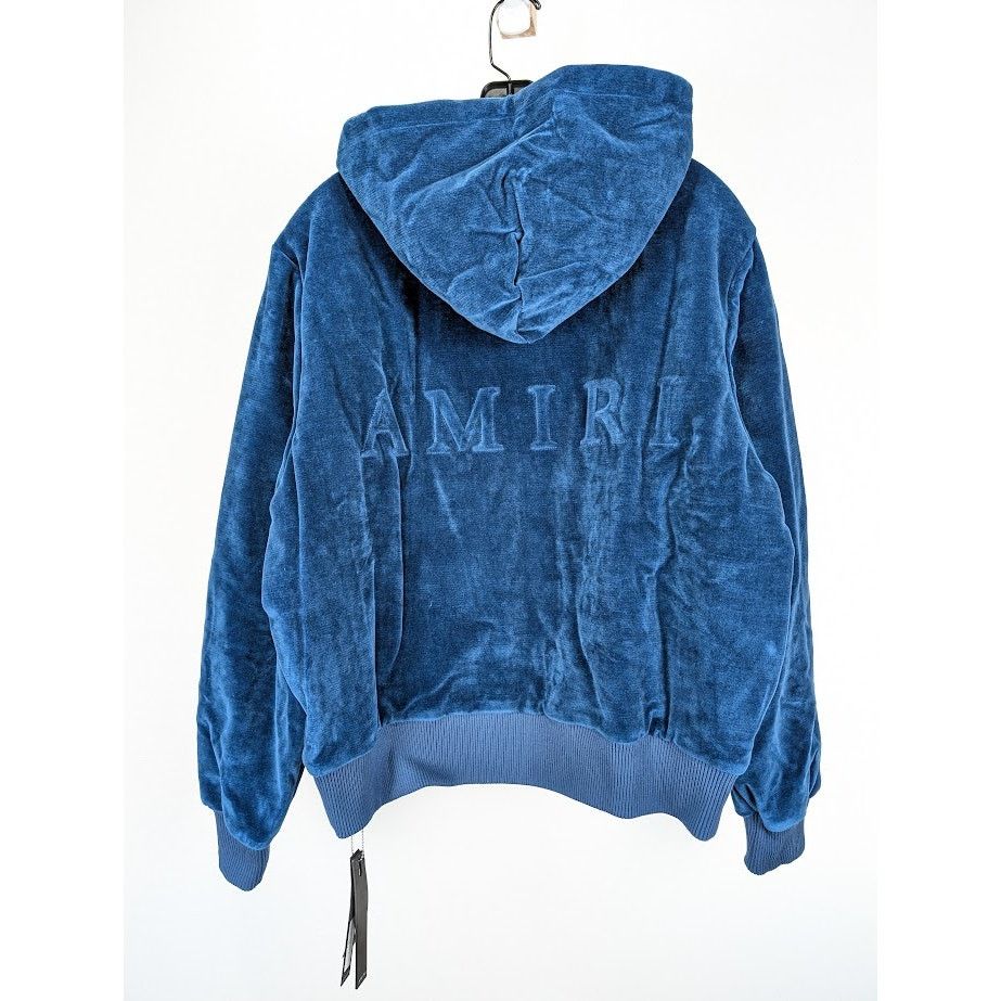Amiri o1rshd1 Velour Hoodie in Blue Size US M / EU 48-50 / 2 - 10 Thumbnail