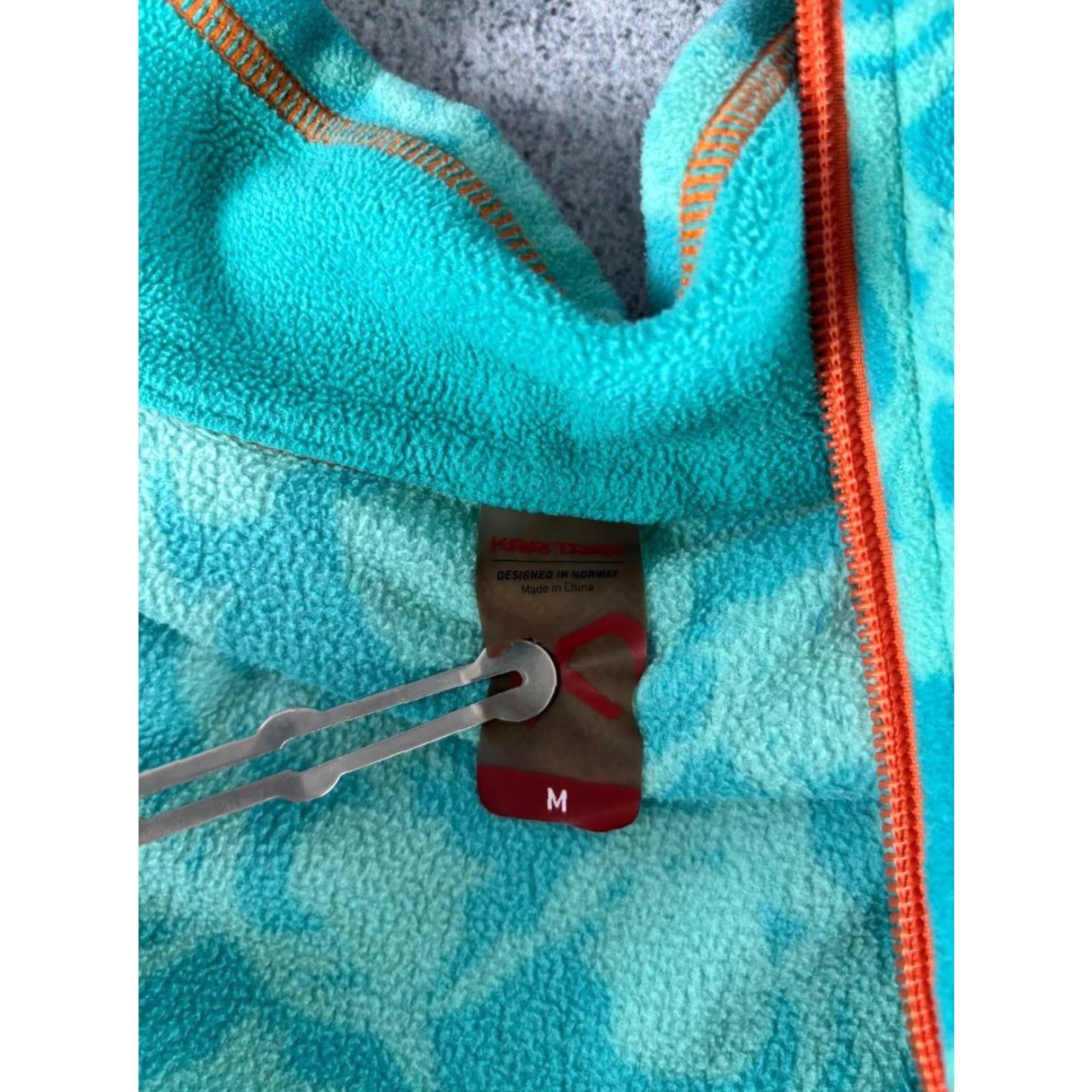 Vintage Kari Traa Women Fleece Jacket Blue Floral Regular M Jacket Size M / US 6-8 / IT 42-44 - 3 Thumbnail