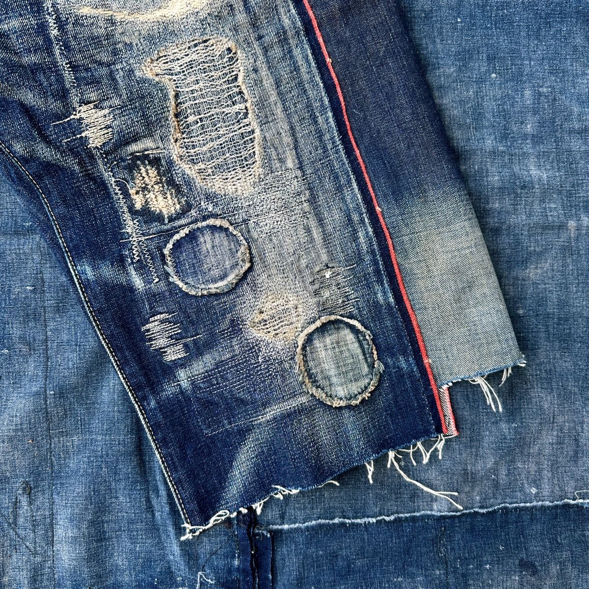 Kapital Kiro Hirata Boro Crash Jeans Denim Surf capris jort Size US 36 / EU 52 - 9 Thumbnail