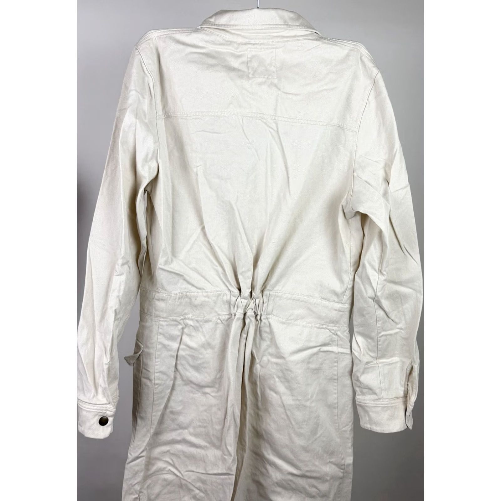 Vintage For Days Jumpsuit Womens Medium Ivory Organic Cotton Blend Twill Size 32" / US 10 / IT 46 - 6 Thumbnail