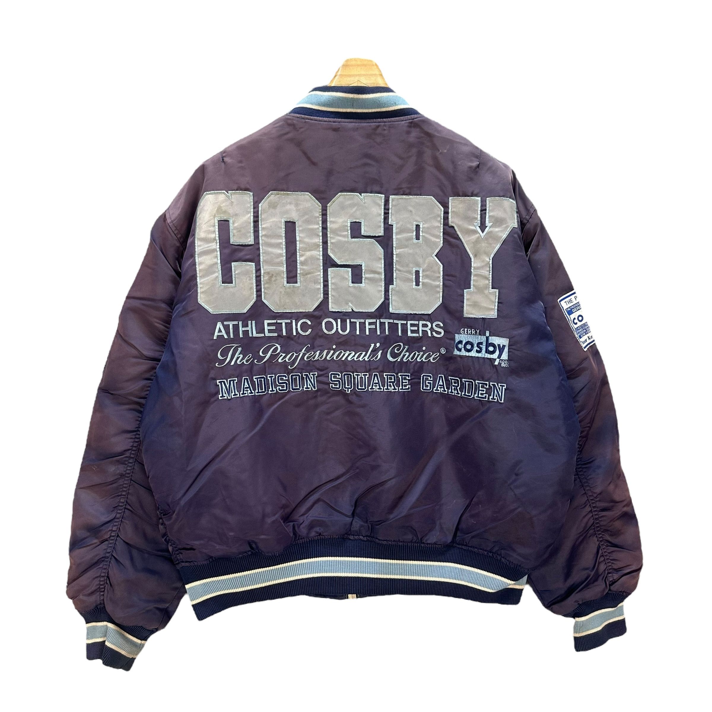 Vintage 80's COSBY MSG BIG LOGO SUN FADED BOMBER JACKET #8745-024 Size US L / EU 52-54 / 3 - 1 Thumbnail