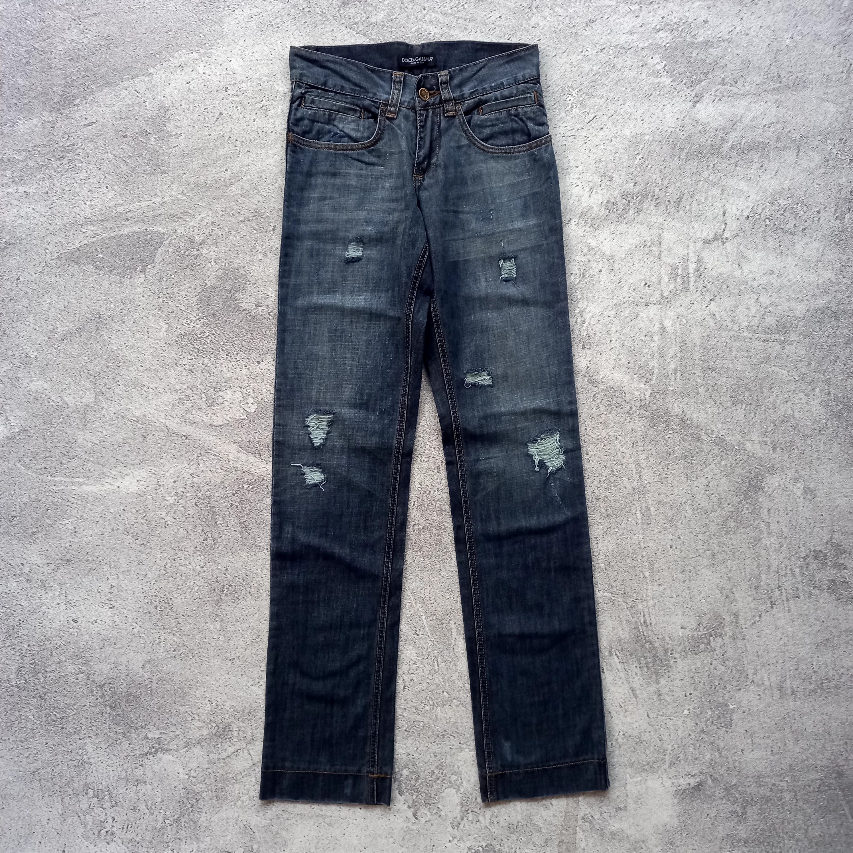 Dolce & Gabbana Dolce & Gabbana Ripped Jeans Size 27" / US 4 / IT 40 - 1 Thumbnail