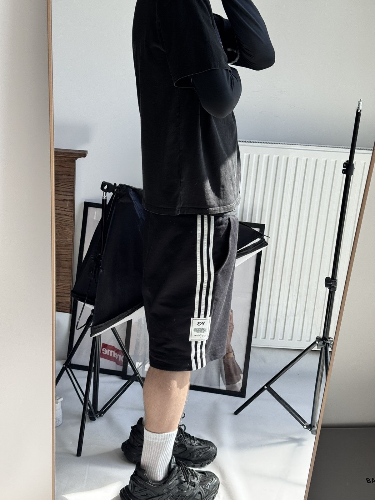 Yohji Yamamoto Vintage Y2K Adidas Pinterest Shorts Streetwear 90s Size US 32 / EU 48 - 2 Thumbnail