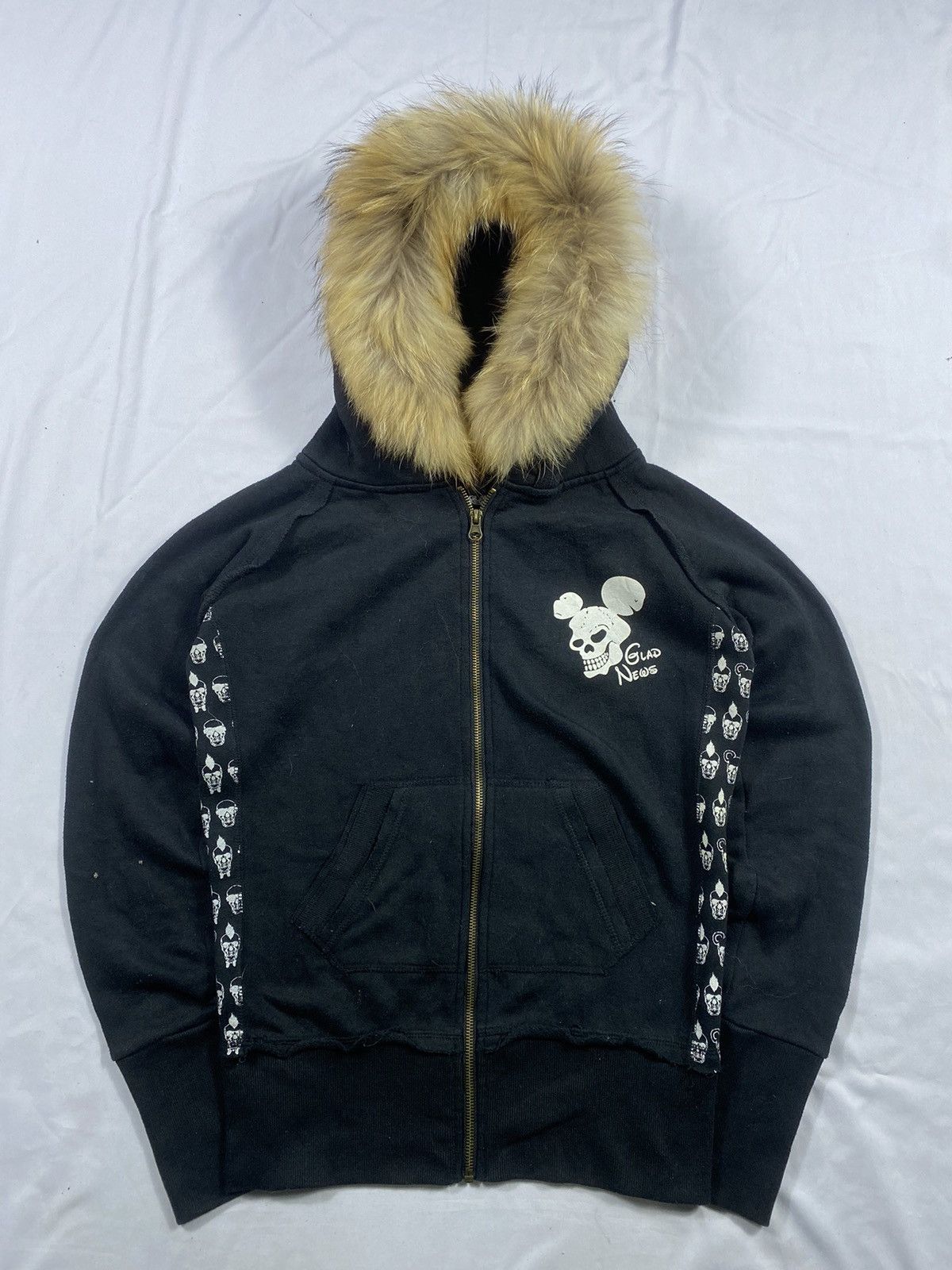 20471120 Japanese Glad News Zip Fur Hoodie Hysteric LGb style Size US M / EU 48-50 / 2 - 2 Thumbnail