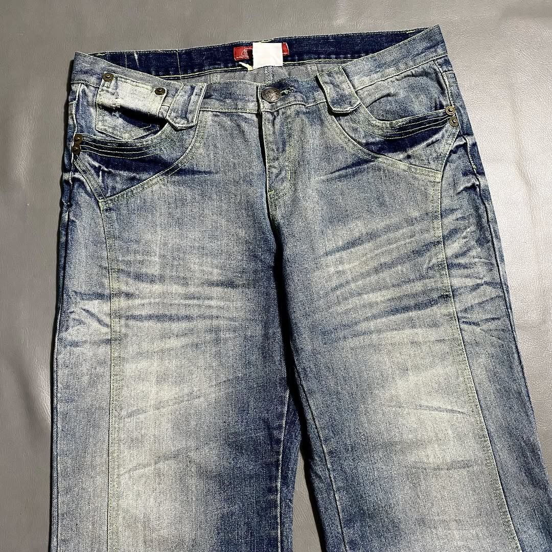 If Six Was Nine × KMRii × Le Grande Bleu (L.G.B.) Crazy!! G’Dub Fadding Baggy Jeans LGB Ifsixwasnine Style Size US 36 / EU 52 - 3 Thumbnail
