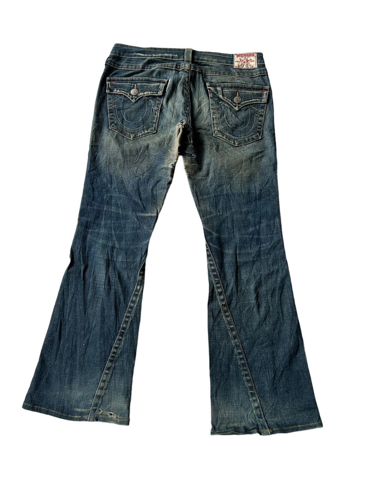 True Religion True Religion Flare Distressed Denim Made in Usa ☠️ Size US 34 / EU 50 - 9 Thumbnail