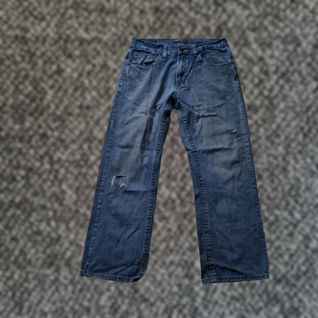 Denime VINTAGE Baileys Point Bootcut Jeans Men’s 32x30 Blue Denim Distressed Grunge 5-Pocket Relaxed Regular Size 32 in Blue Mens Jeans Size US 32 / EU 48 - 1 Thumbnail
