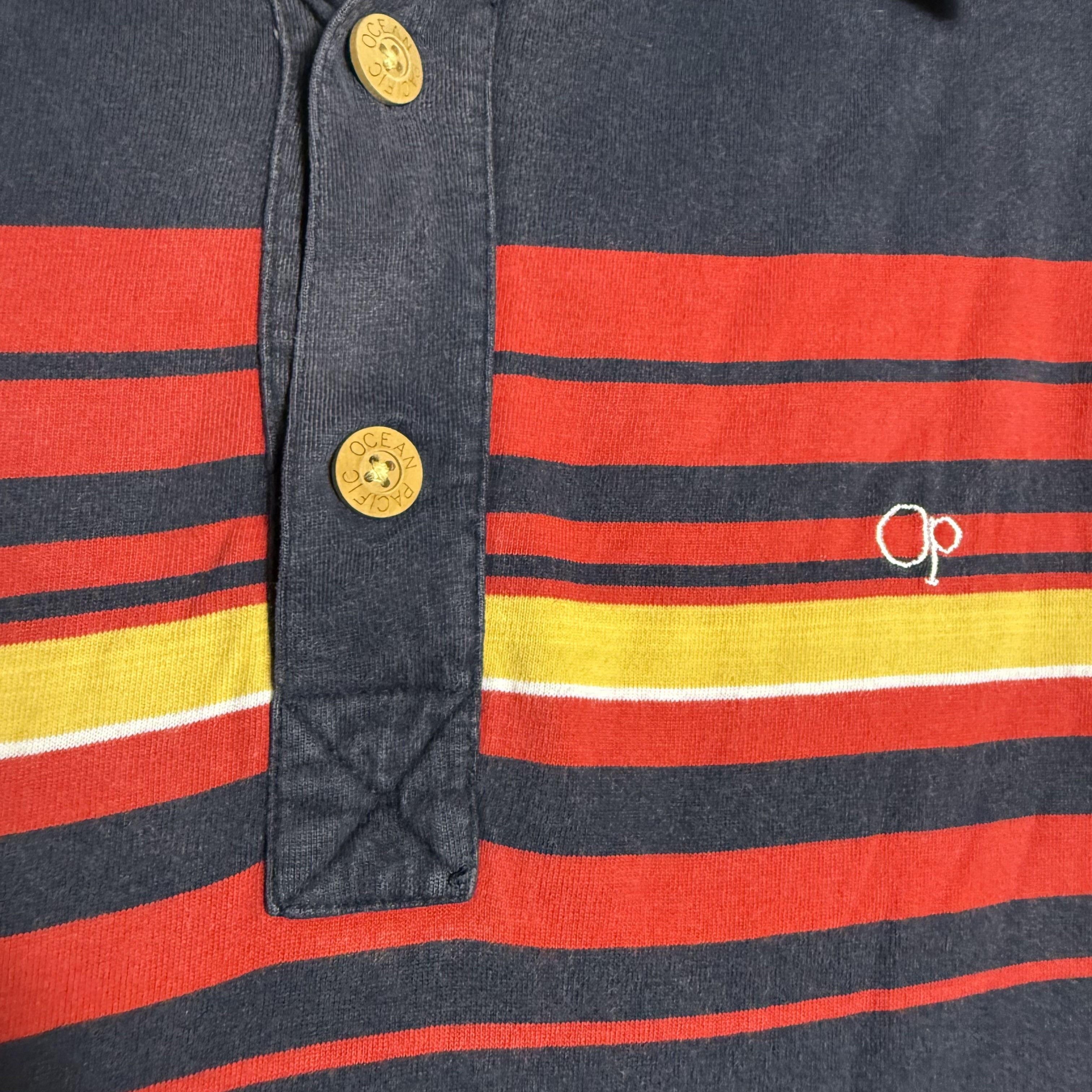 Ocean Pacific 🔥RARE🔥Vintage OP Ocean Pacific Sunwear Stripes Polo Shirt Size US L / EU 52-54 / 3 - 3 Thumbnail