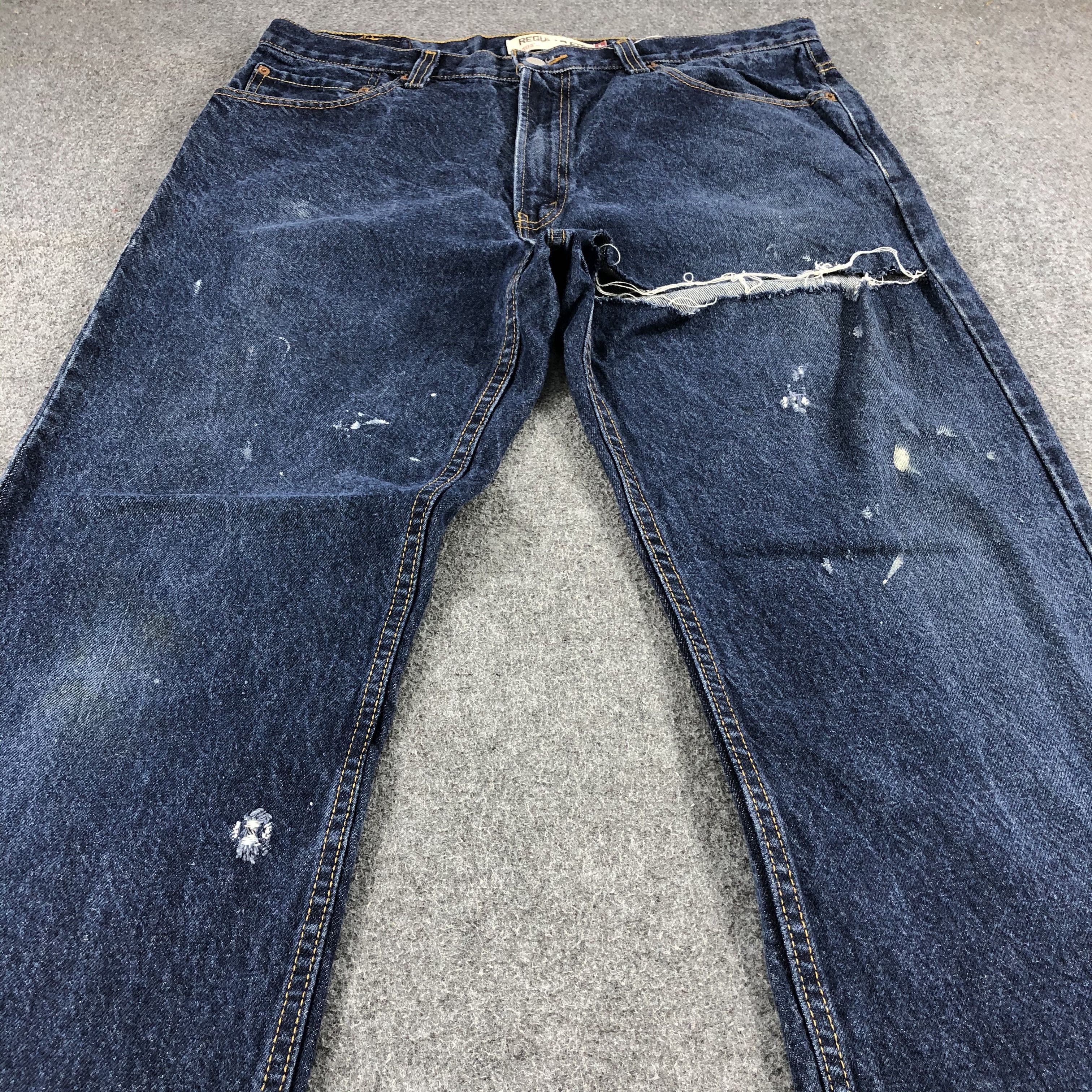Levi's Vintage Distress Levis 505 Jeans- J1310 Size US 37 - 3 Thumbnail