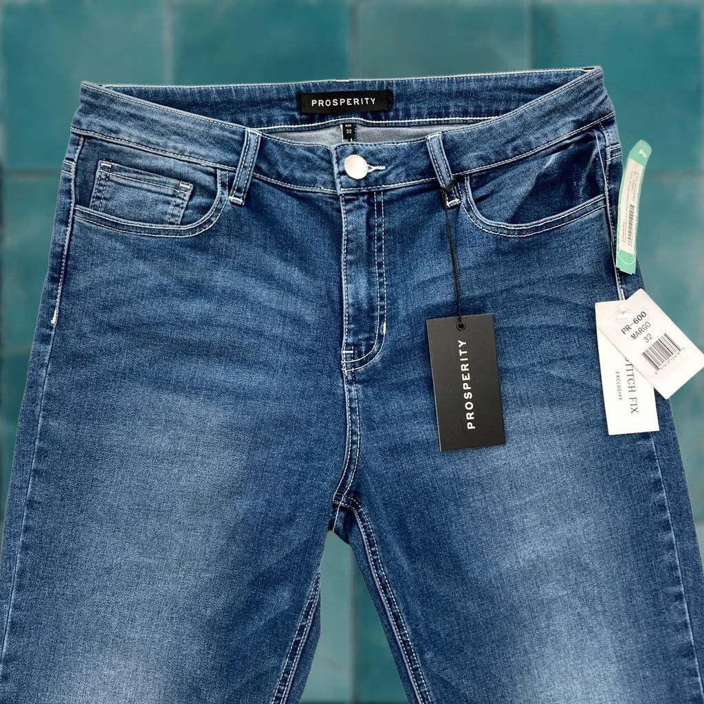 Vintage Stitch Fix Prosperity Edyth Capri Capri Skinny Jean Women's 32 Blue Size 24" / US 00 / IT 34 - 1 Thumbnail