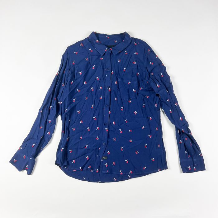 Rails Rails Kate Women's Crepe Textured Navy Fruit Print | Grailed