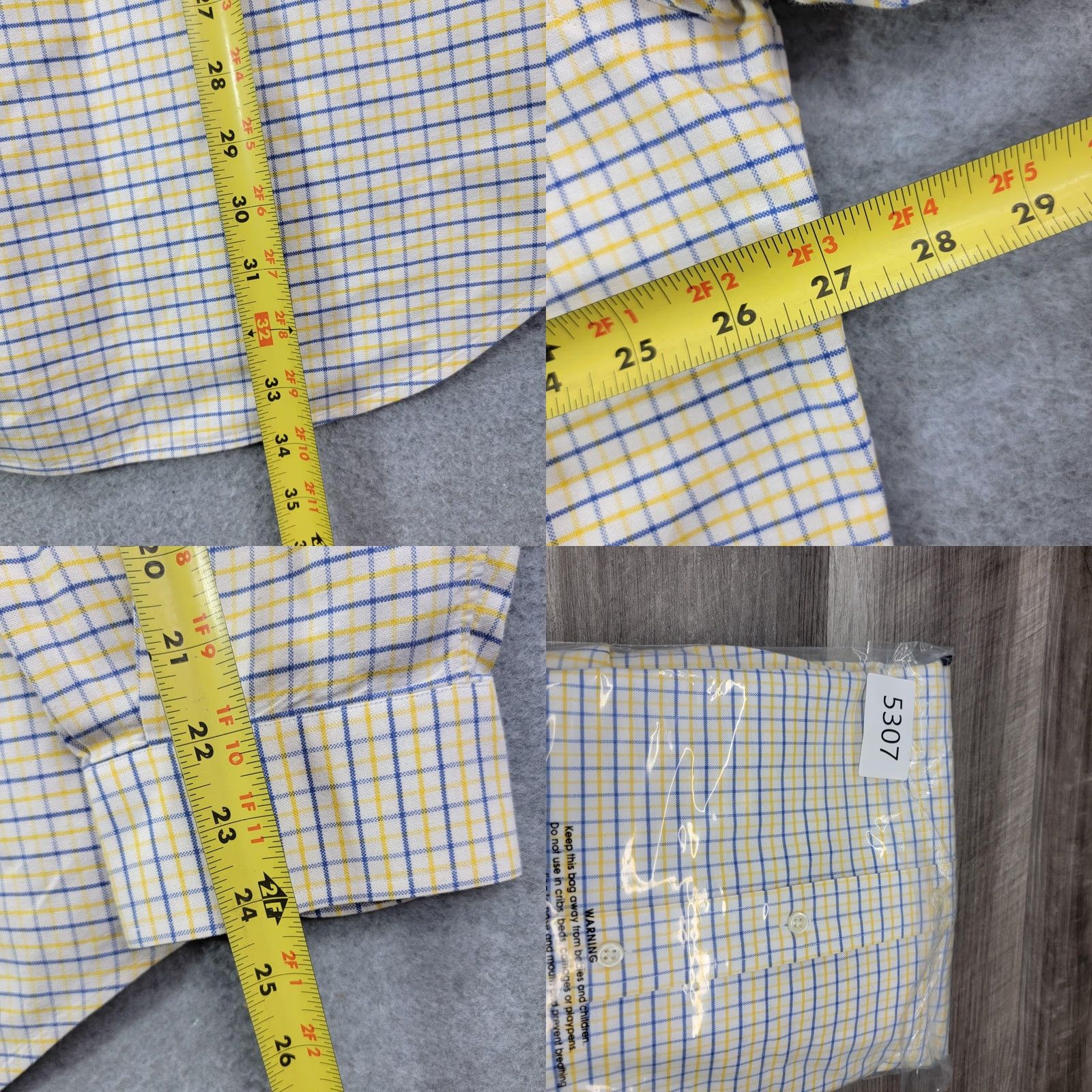 Ralph Lauren Ralph Lauren Shirt Mens XL Yellow Check Long Sleeve Button Down Cotton Pony Size US XL / EU 56 / 4 - 8 Thumbnail