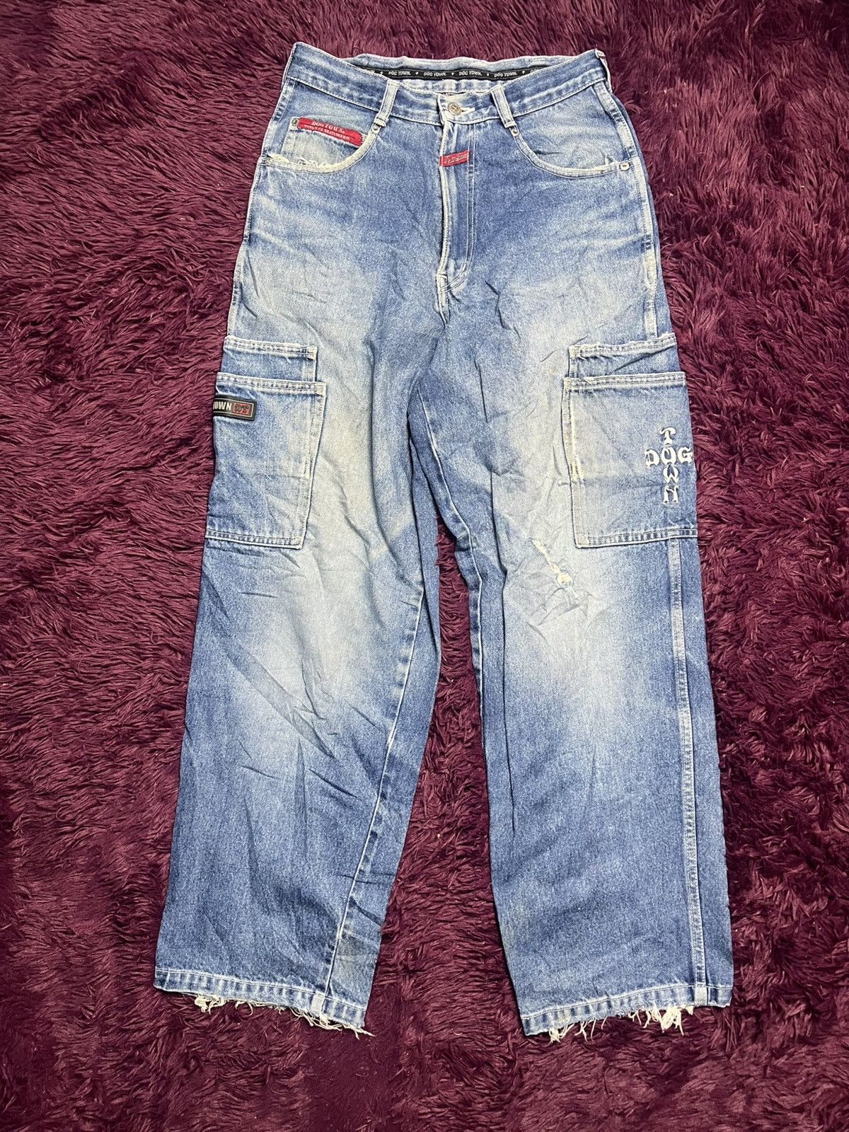 Dogtown Dogtown Venice Cross Logo Baggy Cargo Skater Pants (47) Size US 27 - 1 Thumbnail