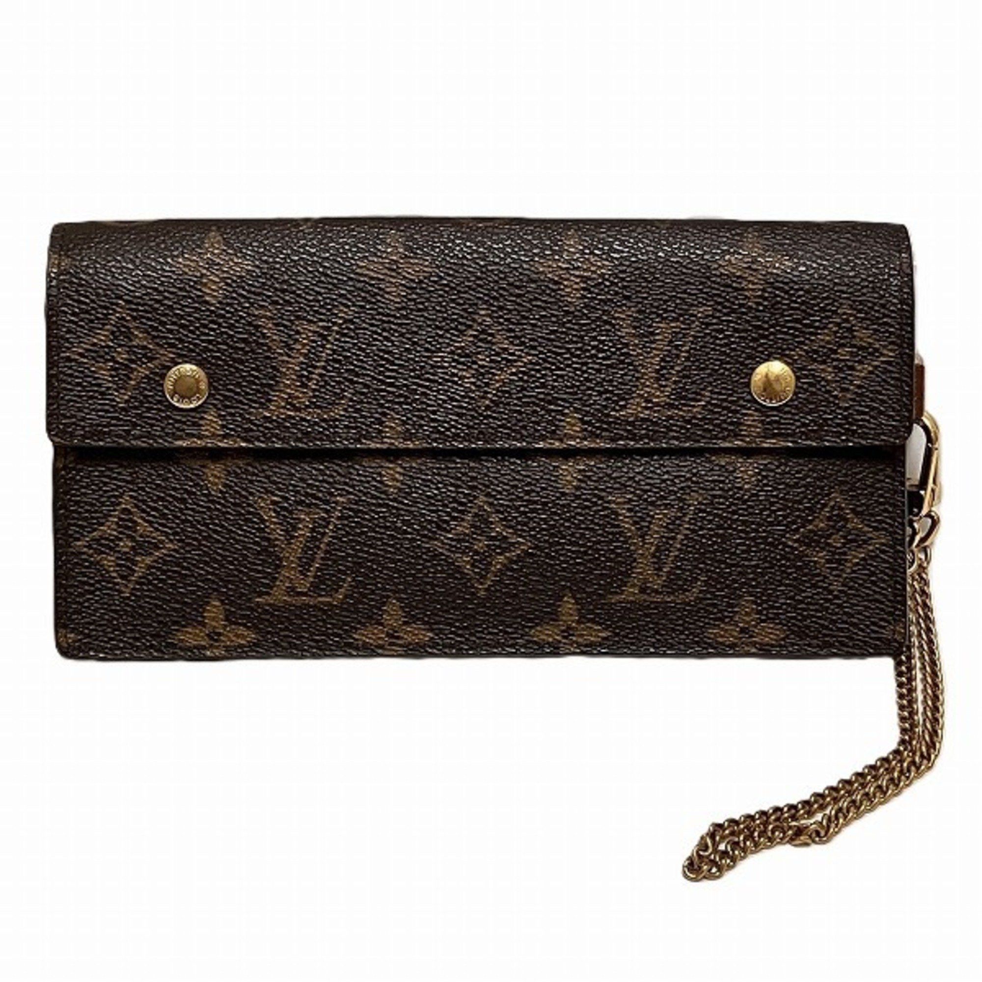 Louis Vuitton Louis Vuitton Monogram Portefeuille Accordion M58008 Chain Wallet Long Bi-fold Men's Size ONE SIZE - 1 Thumbnail