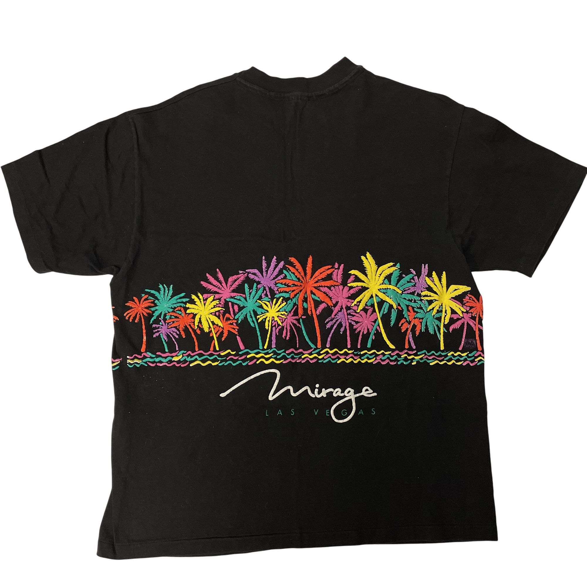 Hanes Vtg Hanes NEON Painted Palm Trees MIRAGE Las VEGAS T Shirt Size US L / EU 52-54 / 3 - 6 Thumbnail