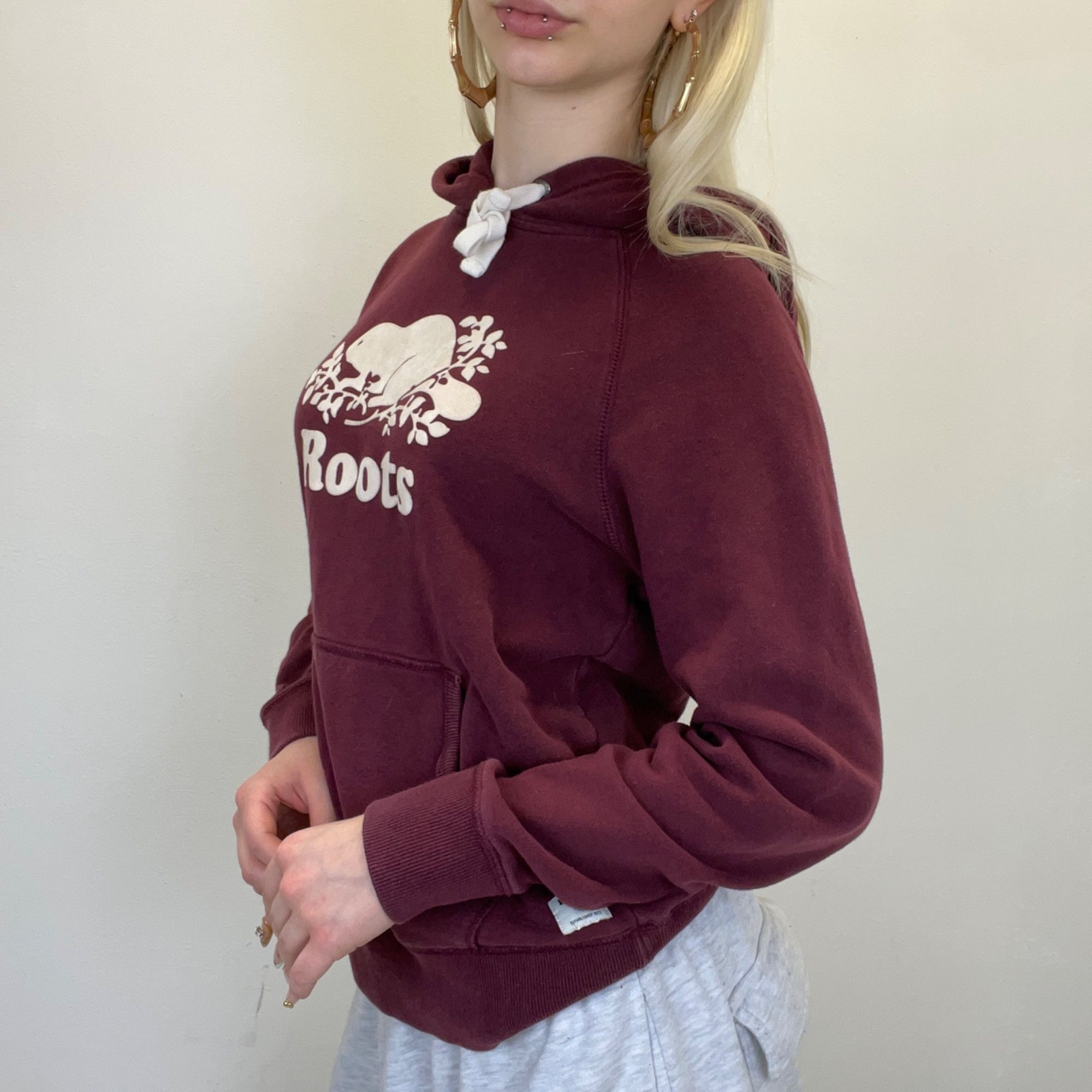 Roots S - Roots Maroon Red Hoodie Size S / US 4 / IT 40 - 2 Thumbnail