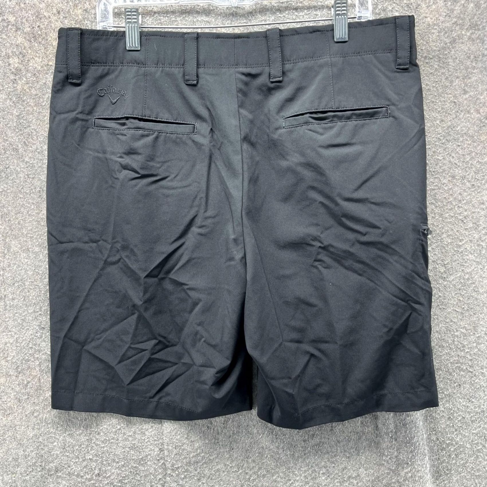 Callaway Callaway Shorts Mens 36 Black Chino Golf Performance Stretch Zip Pocket 9 Inch Size US 36 / EU 52 - 2 Thumbnail