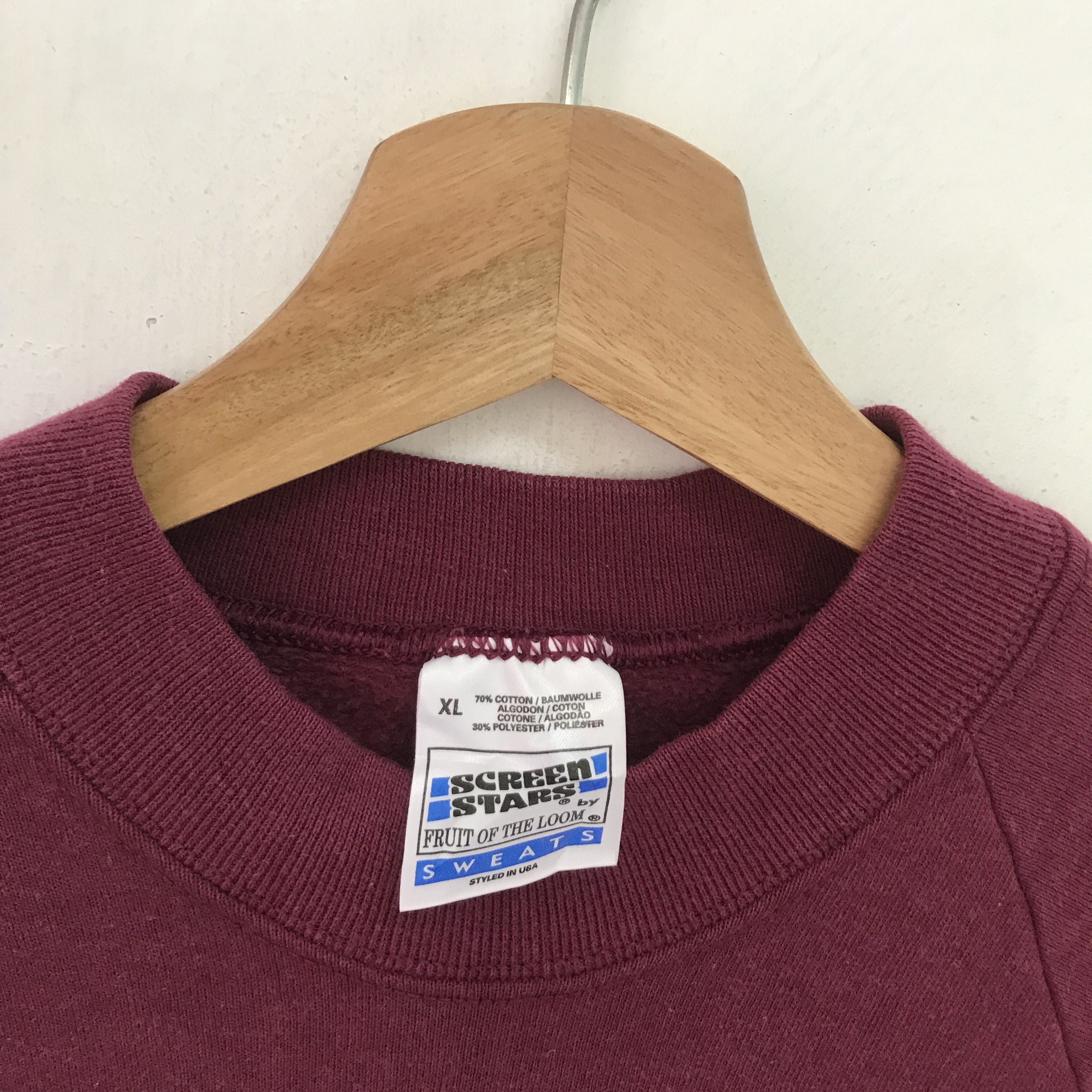 Wax London Vintage London Maroon Sweatshirt Large London - 550 Size US L / EU 52-54 / 3 - 6 Thumbnail