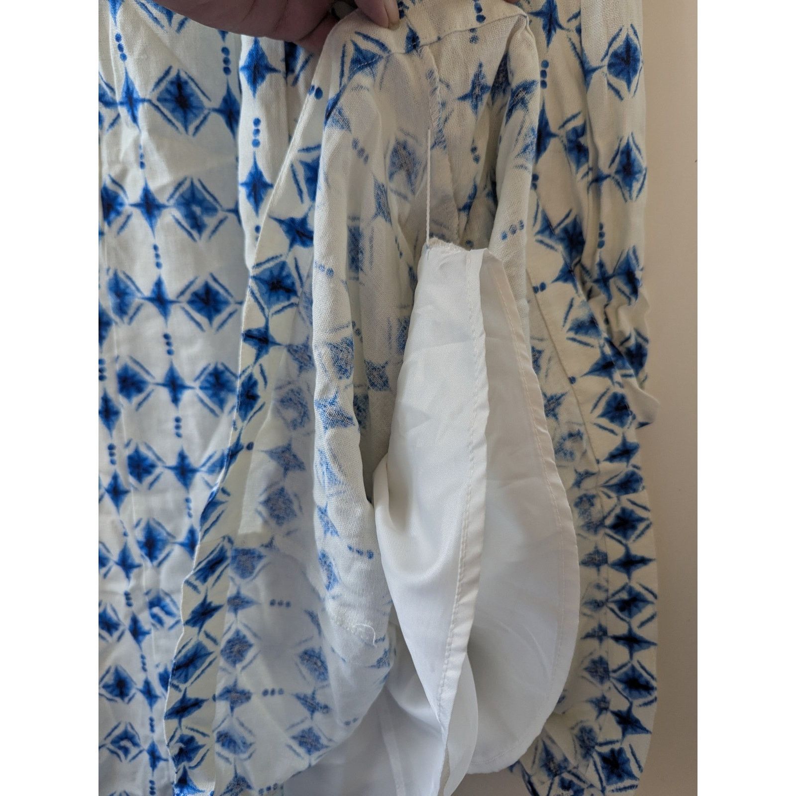 & Other Stories Avec Les Filled Linen Blend Dress Blue White sz L New $165 Size L / US 10 / IT 46 - 7 Thumbnail
