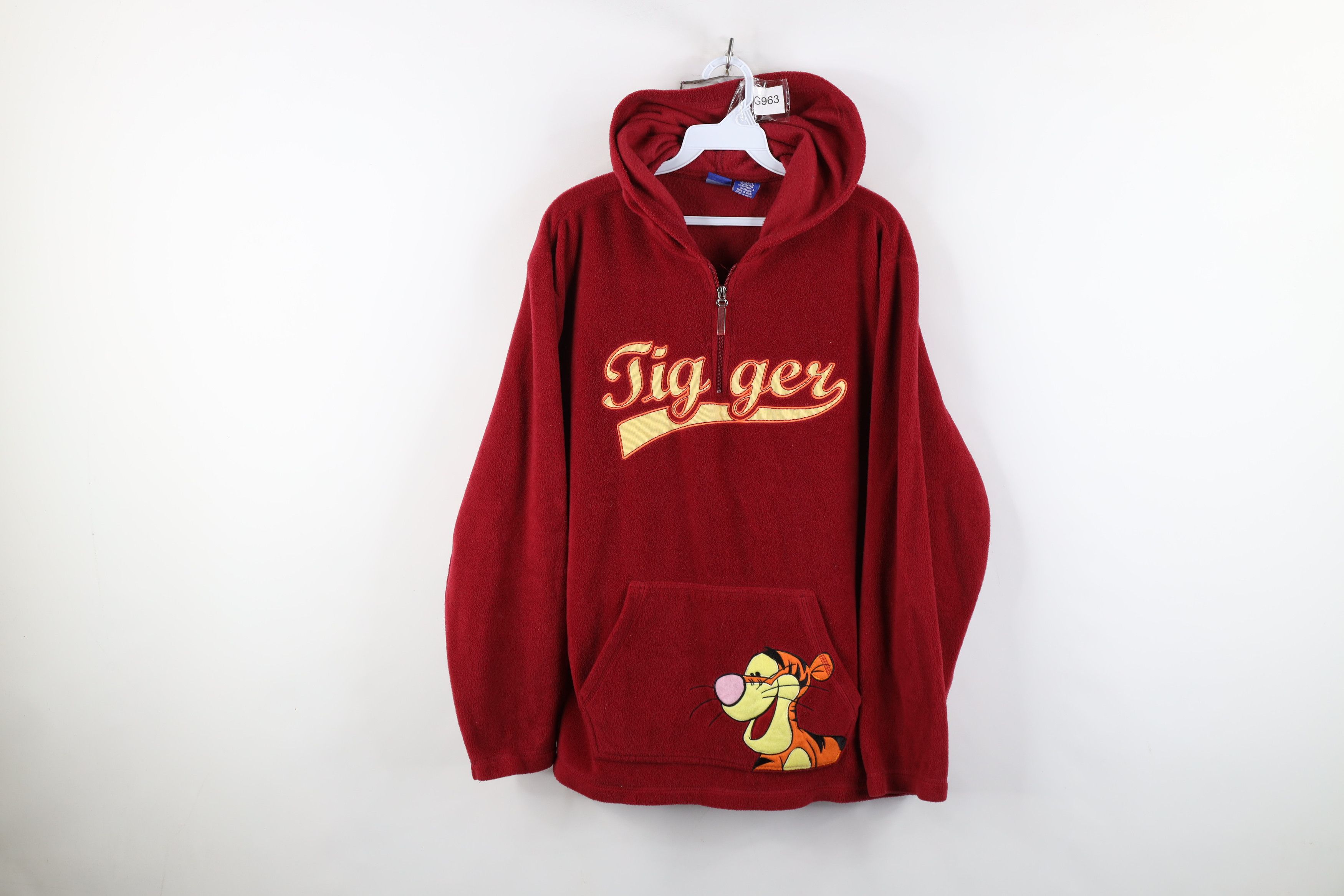 Disney Vintage Disney Winnie the Pooh Tigger Hoodie Sweatshirt Red Size XL / US 12-14 / IT 48-50 - 1 Thumbnail