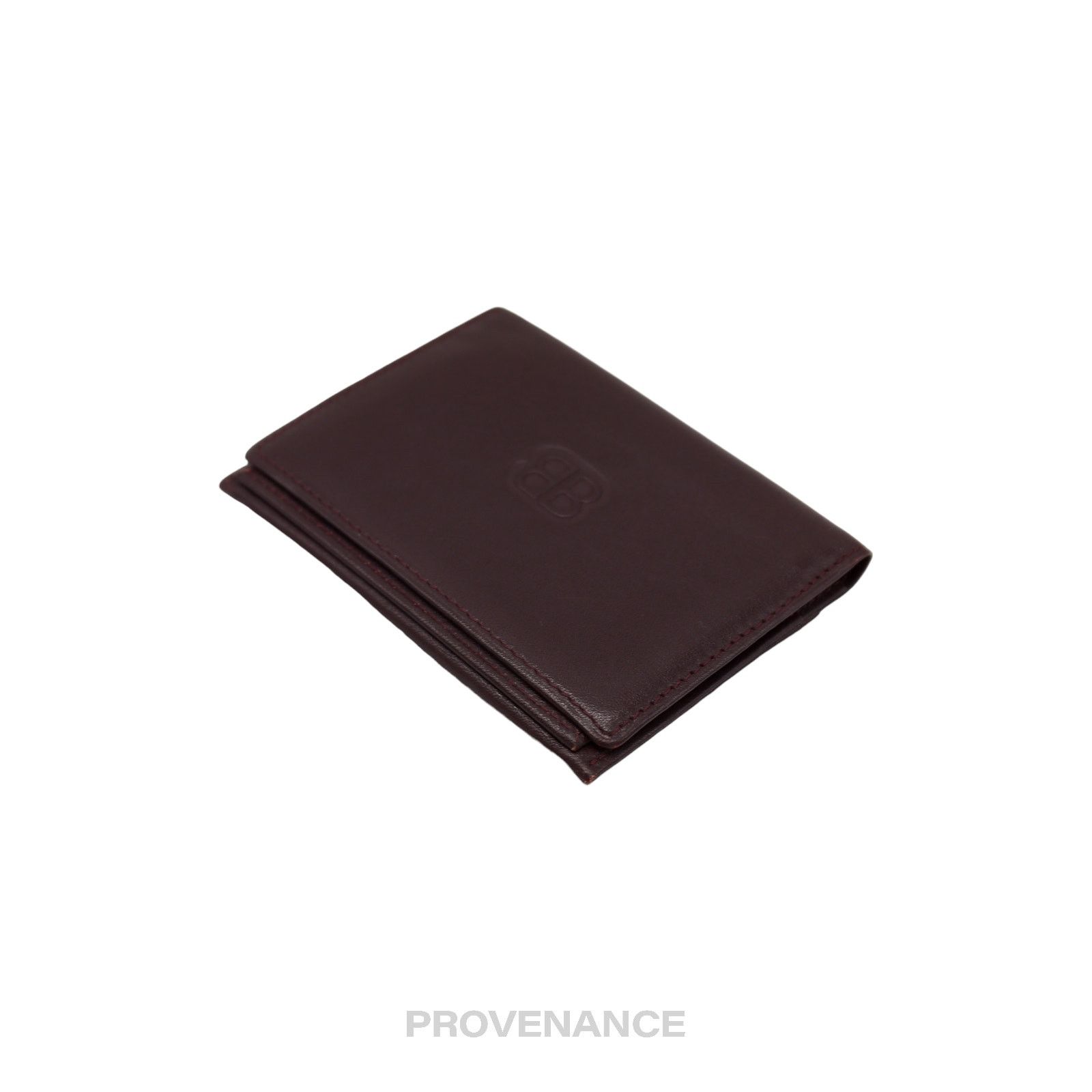 Balenciaga 🔴 Balenciaga BB Logo Bifold Wallet - Deep Burgundy Size ONE SIZE - 4 Thumbnail