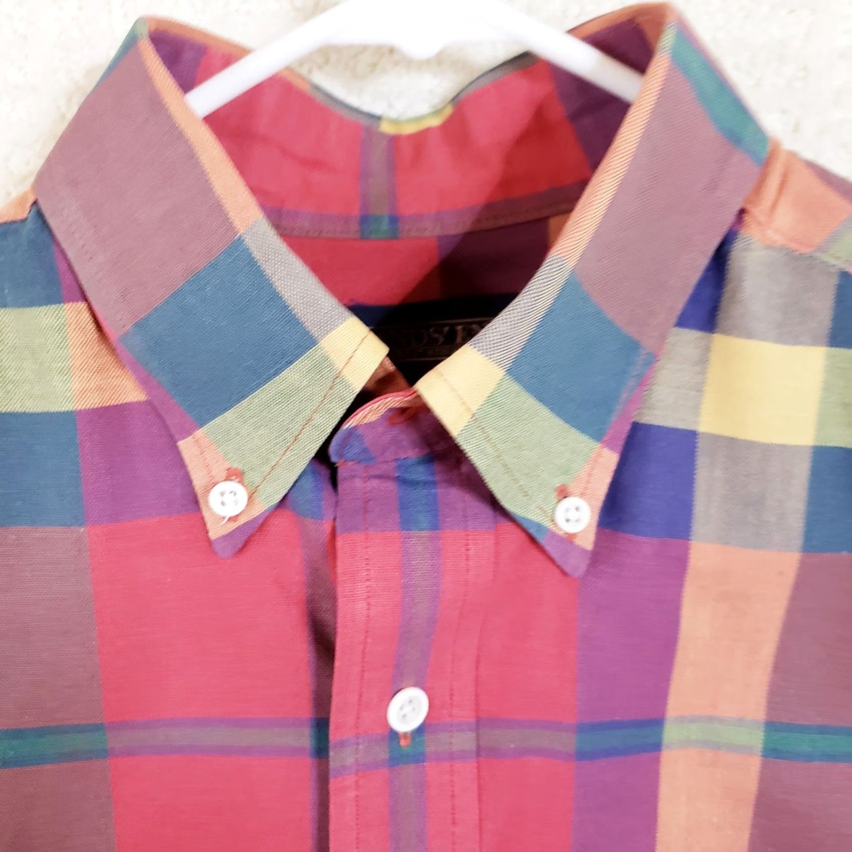Lands' End Lands' End Men's M Bright Multicolor Plaid Button Down Long Sleeve Cotton Shirt Size US M / EU 48-50 / 2 - 4 Thumbnail