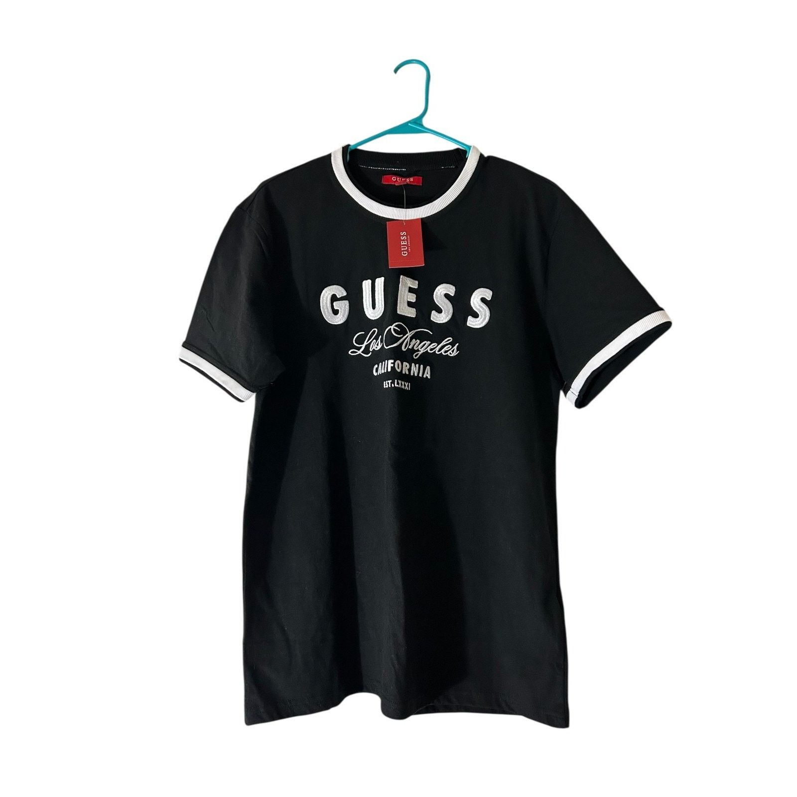 Guess NWT Men's Short Sleeve Guess Black Ringer T-Shirt Size Large Size US L / EU 52-54 / 3 - 1 Thumbnail