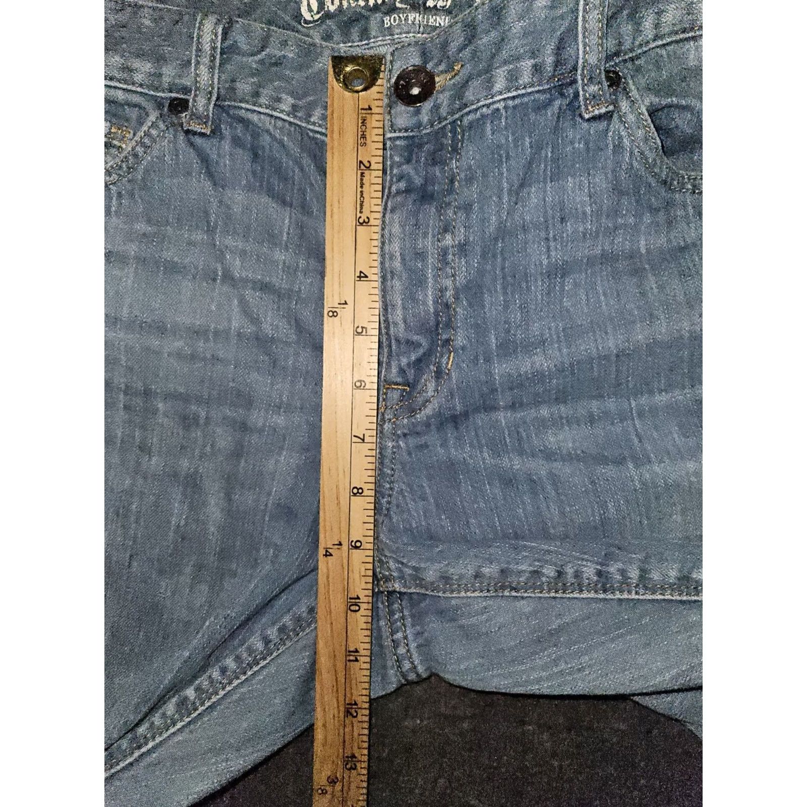 Tommy Hilfiger VINTAGE Tommy Hilfiger Jeans Woman 14 Regular Mid Rise Blue Solid Denim Logo Boyfriend Preppy Hipster Womens Size 36" / US 14 / IT 50 - 5 Thumbnail