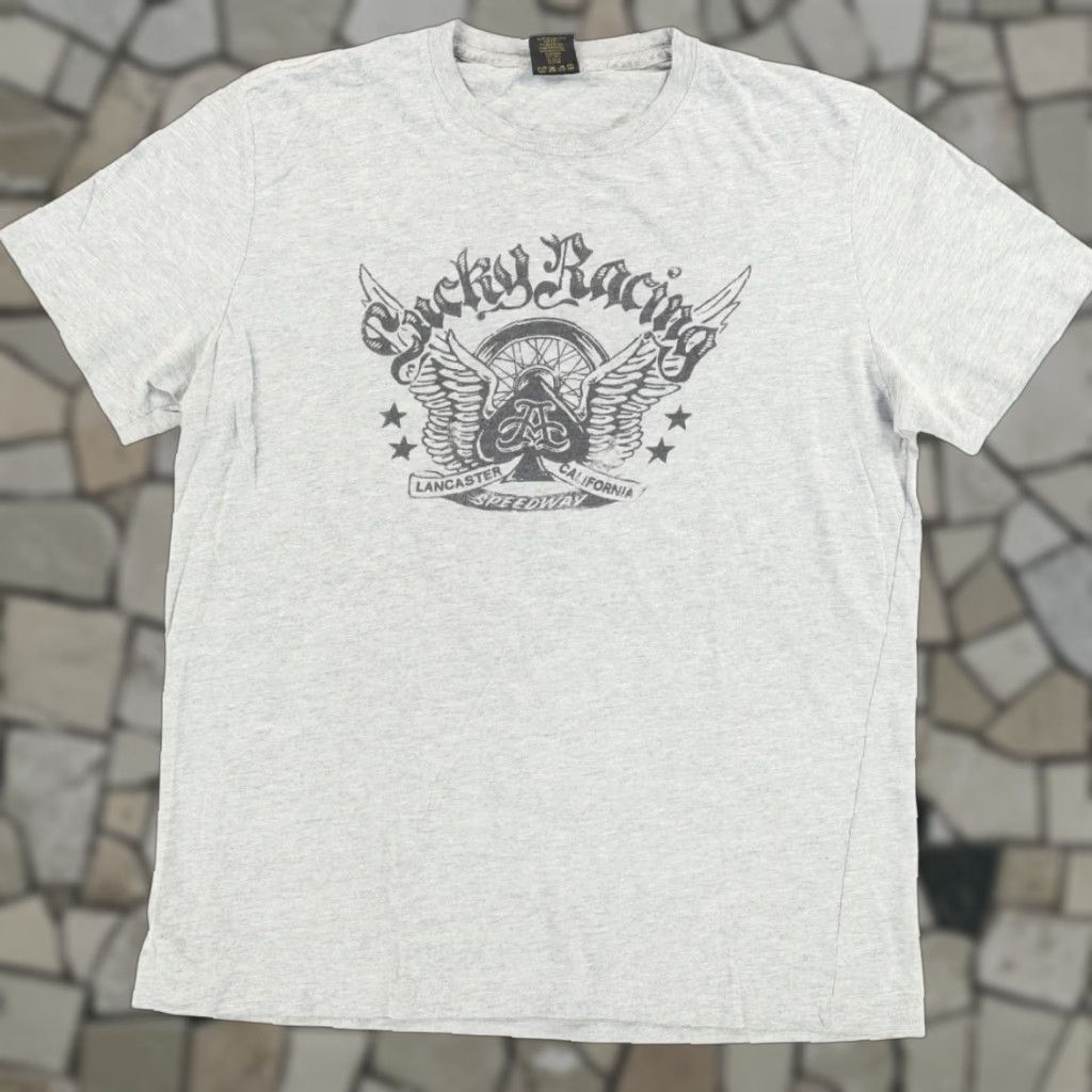 Lucky Brand Lucky Brand Speedway Racing Graphic Solid T-Shirt Gray Men's L Size US L / EU 52-54 / 3 - 1 Thumbnail
