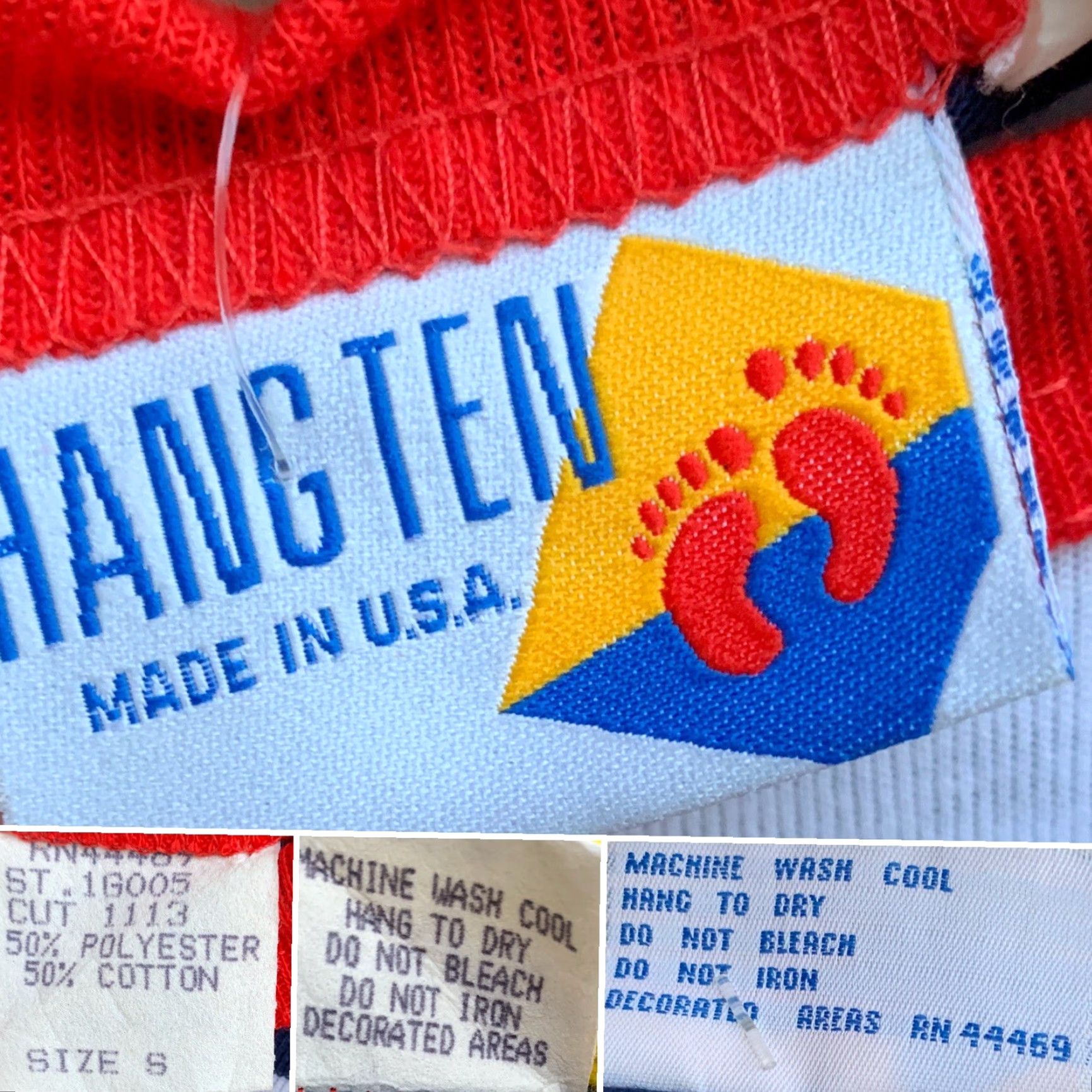 Hang Ten VINTAGE Hang Ten Top Striped Pocket T-Shirt Made In USA Draw String Waist 80s S Size S / US 4 / IT 40 - 3 Thumbnail