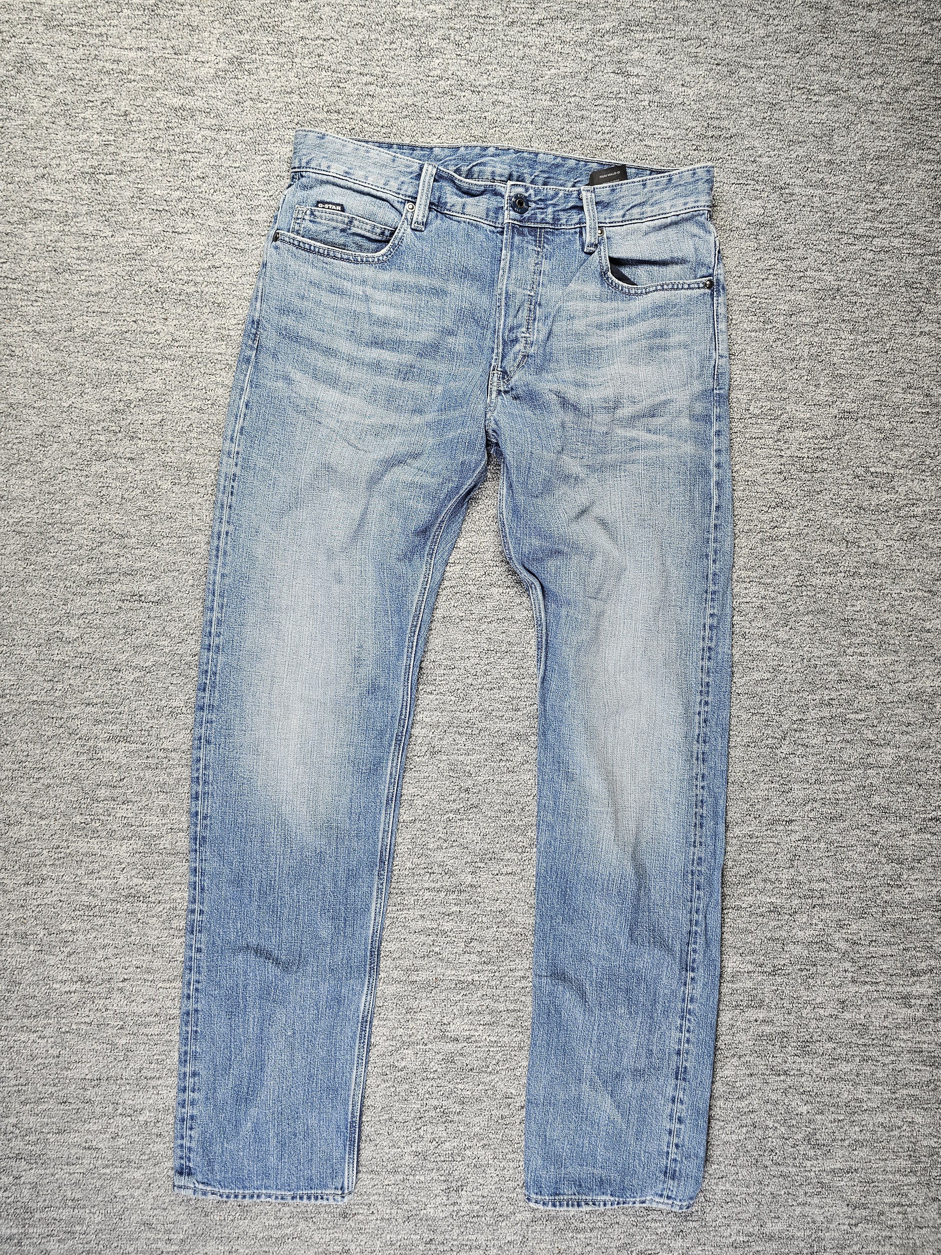 G-Star G-Star Raw Triple A Straight Faded Light Wash Denim W33 L34 Size US 33 - 1 Thumbnail