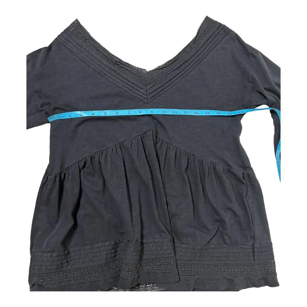 Designer Anthropologie l Bell Sleeve Lace Detail Blouse Size XS Size S / US 4 / IT 40 - 9 Thumbnail
